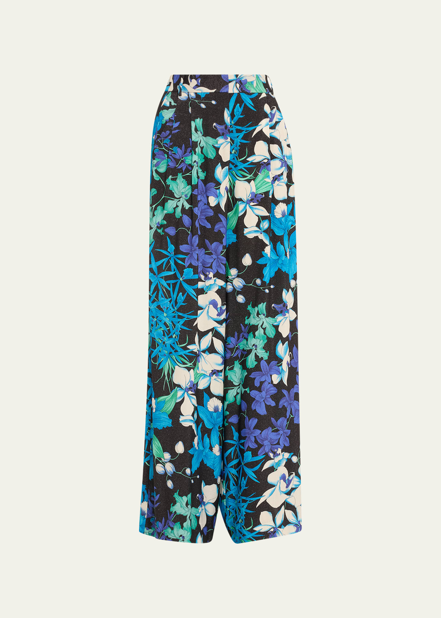 Kobi Halperin Hadley High-Rise Wide-Leg Floral-Print Pants