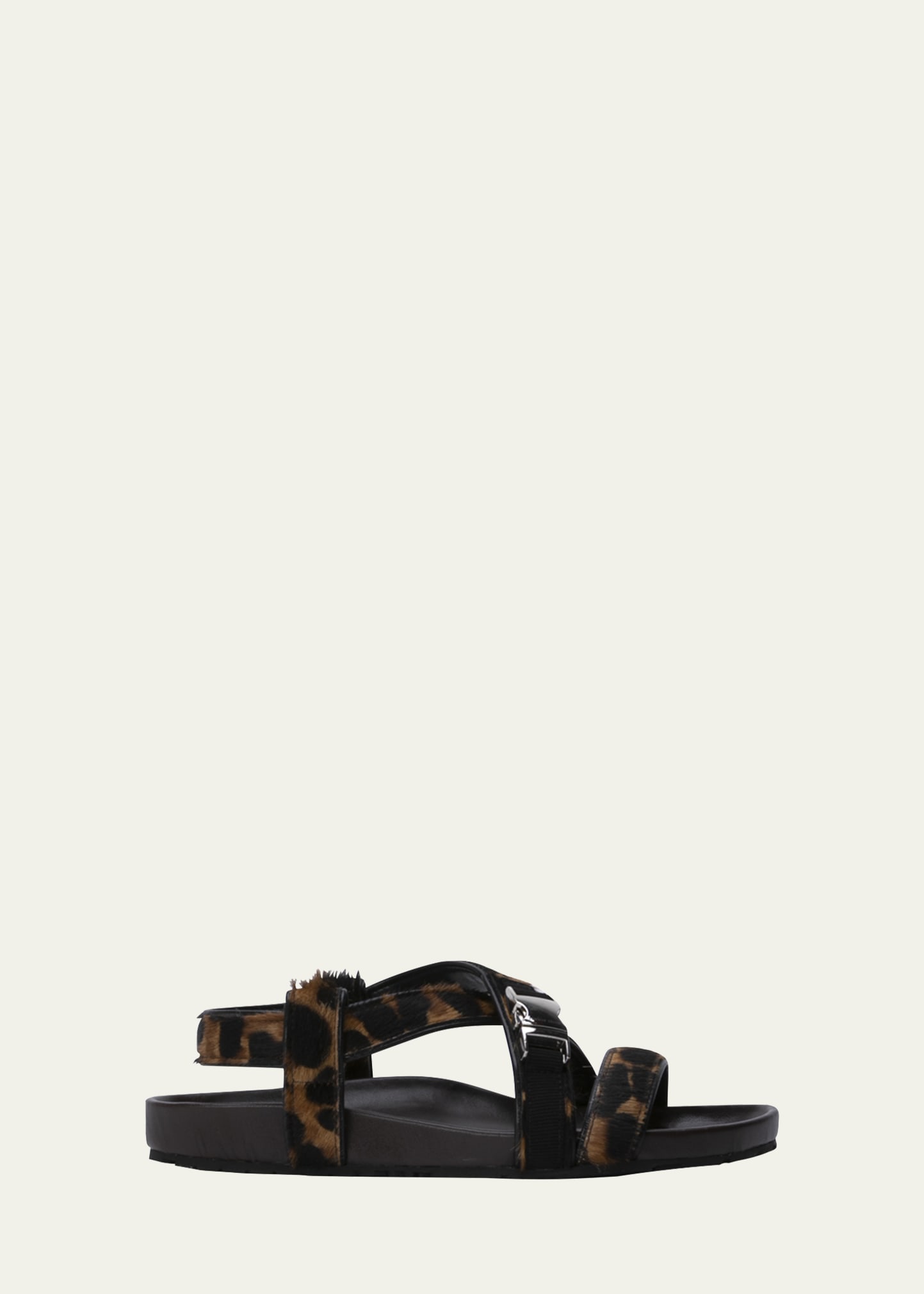 Leopard sales buckle sandals