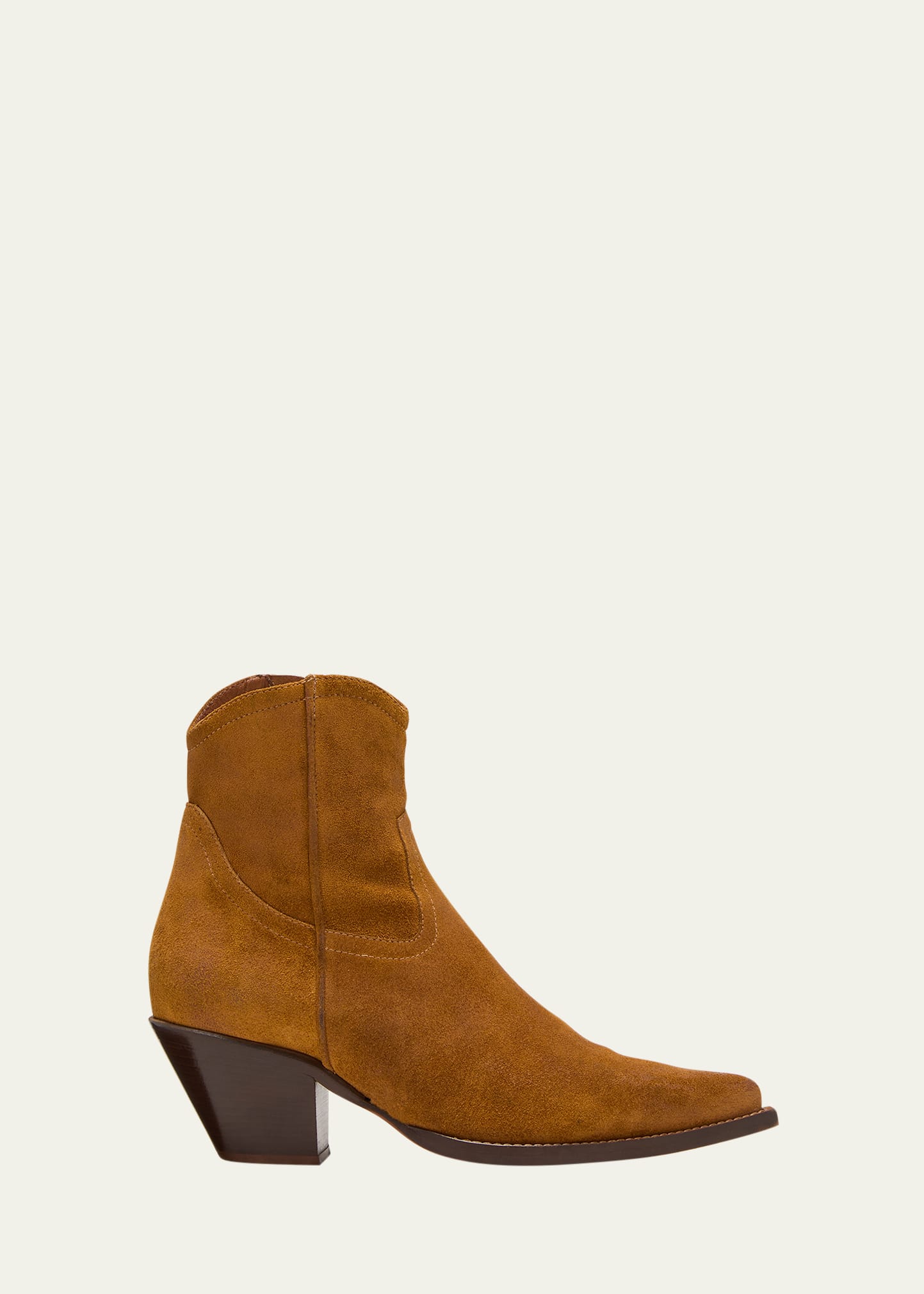 R13 Skinny Suede Zip Cowboy Ankle Booties Bergdorf Goodman