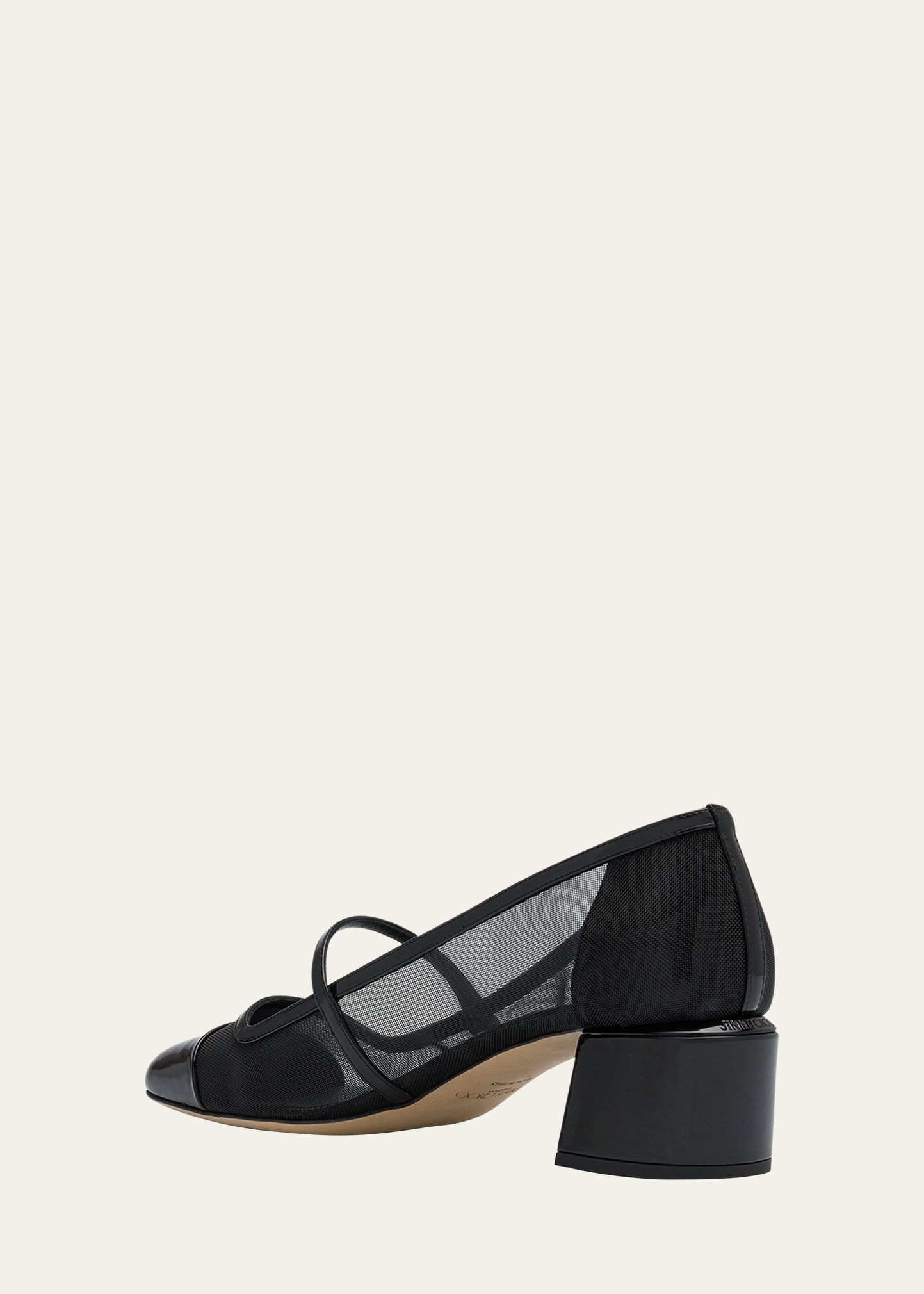 Jimmy Choo Elisa Mesh Mary Jane Ballerina Pumps - Bergdorf Goodman