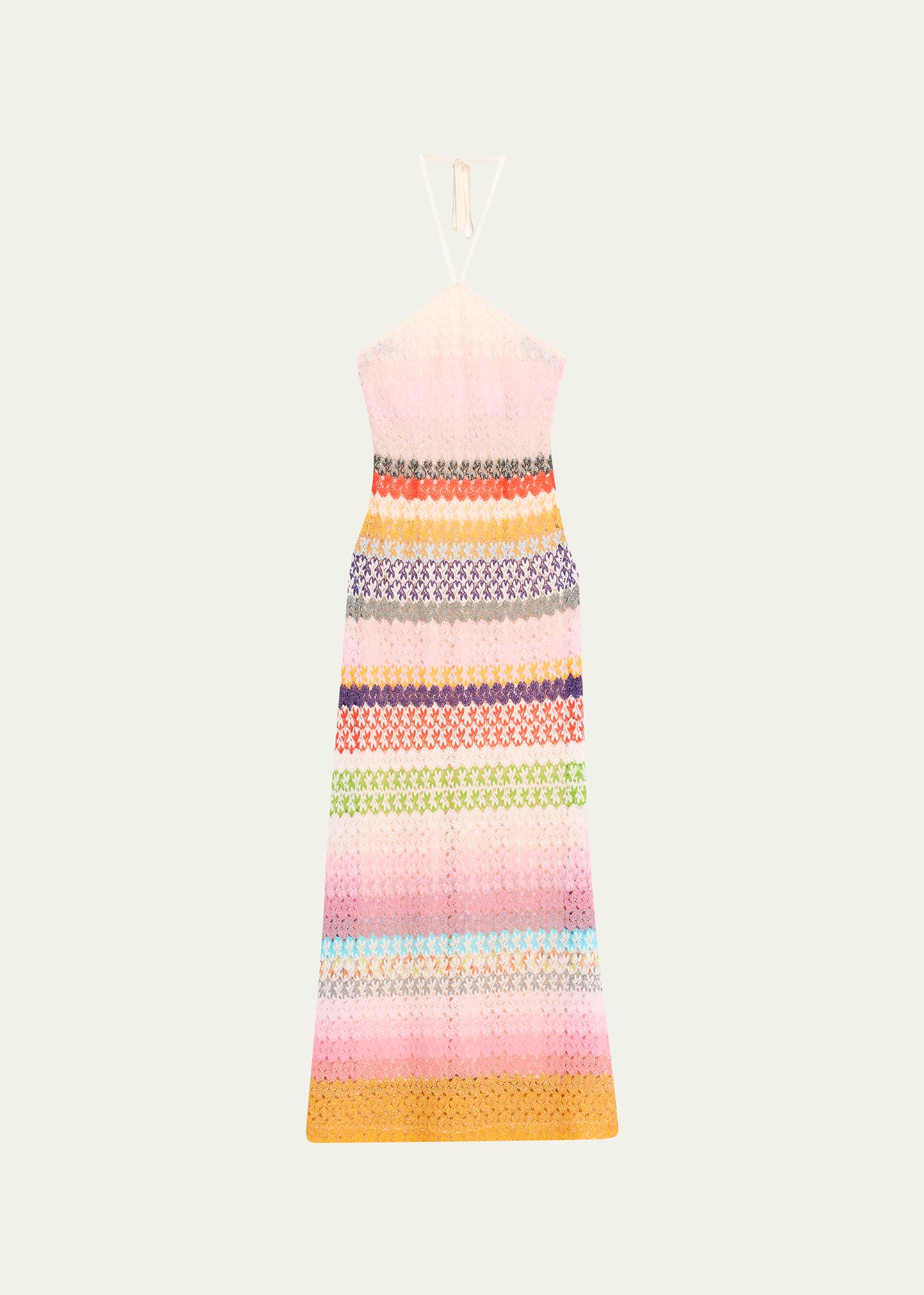 Missoni Multicolor Open-Knit Halter Maxi Dress - Bergdorf Goodman