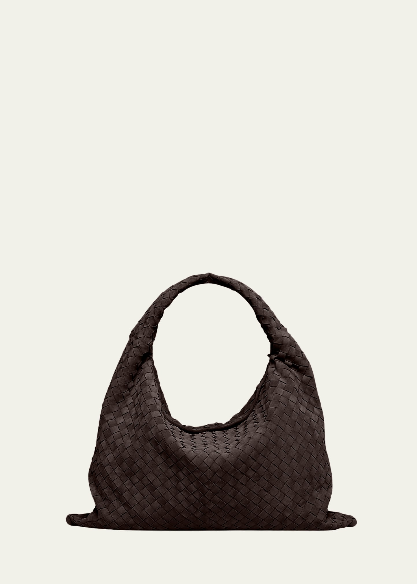 【関税送料込】BOTTEGA VENETA Large Hop Ecru Bottega Veneta Large Hop Intrecciato Suede Hobo Bag | Saks