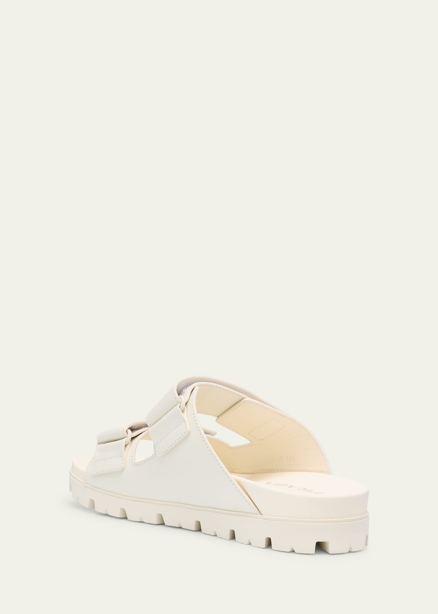 Prada Men's Fussbett Leather Dual-Grip Slide Sandals