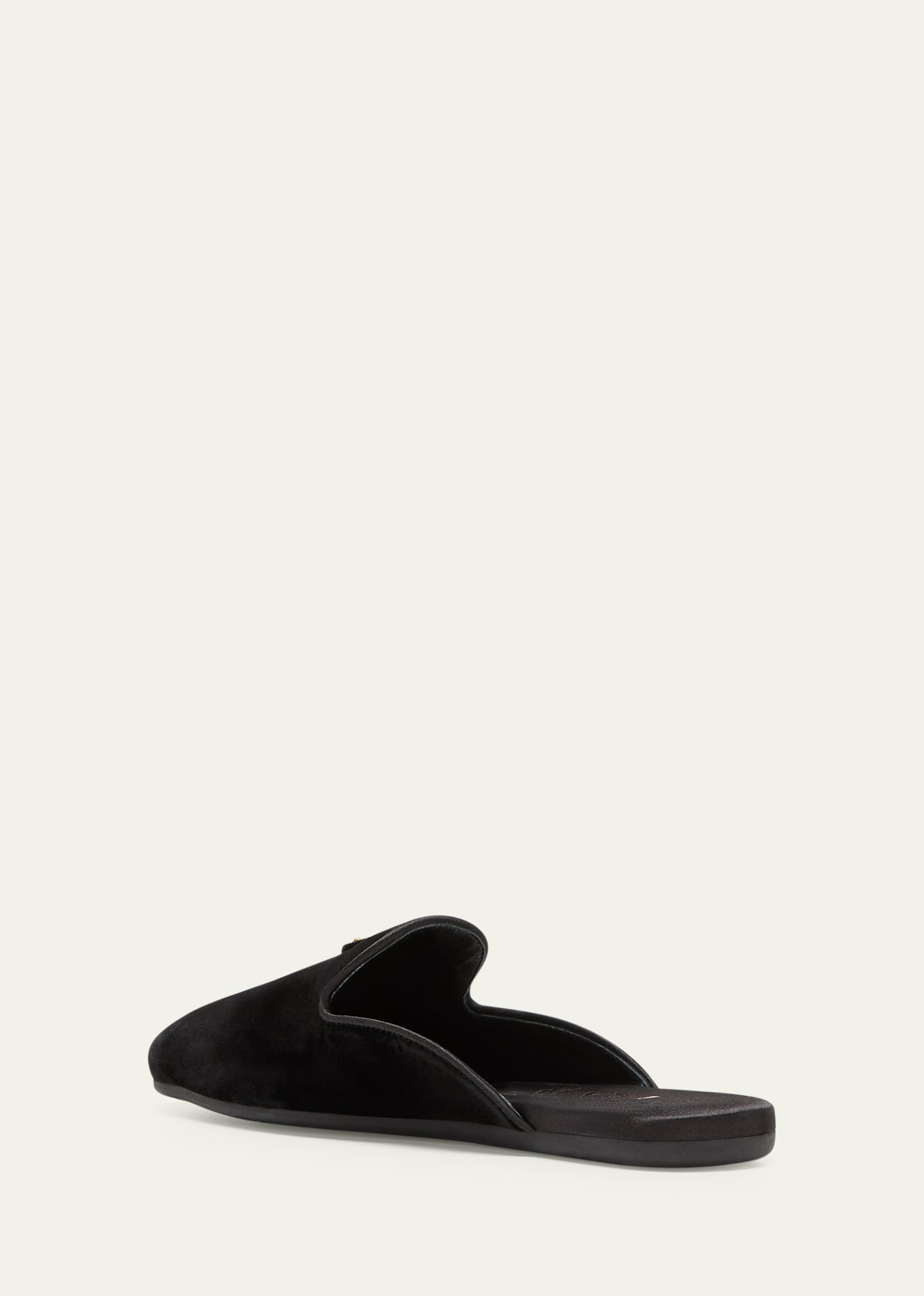 Prada Velvet Logo Slipper Mules - Bergdorf Goodman