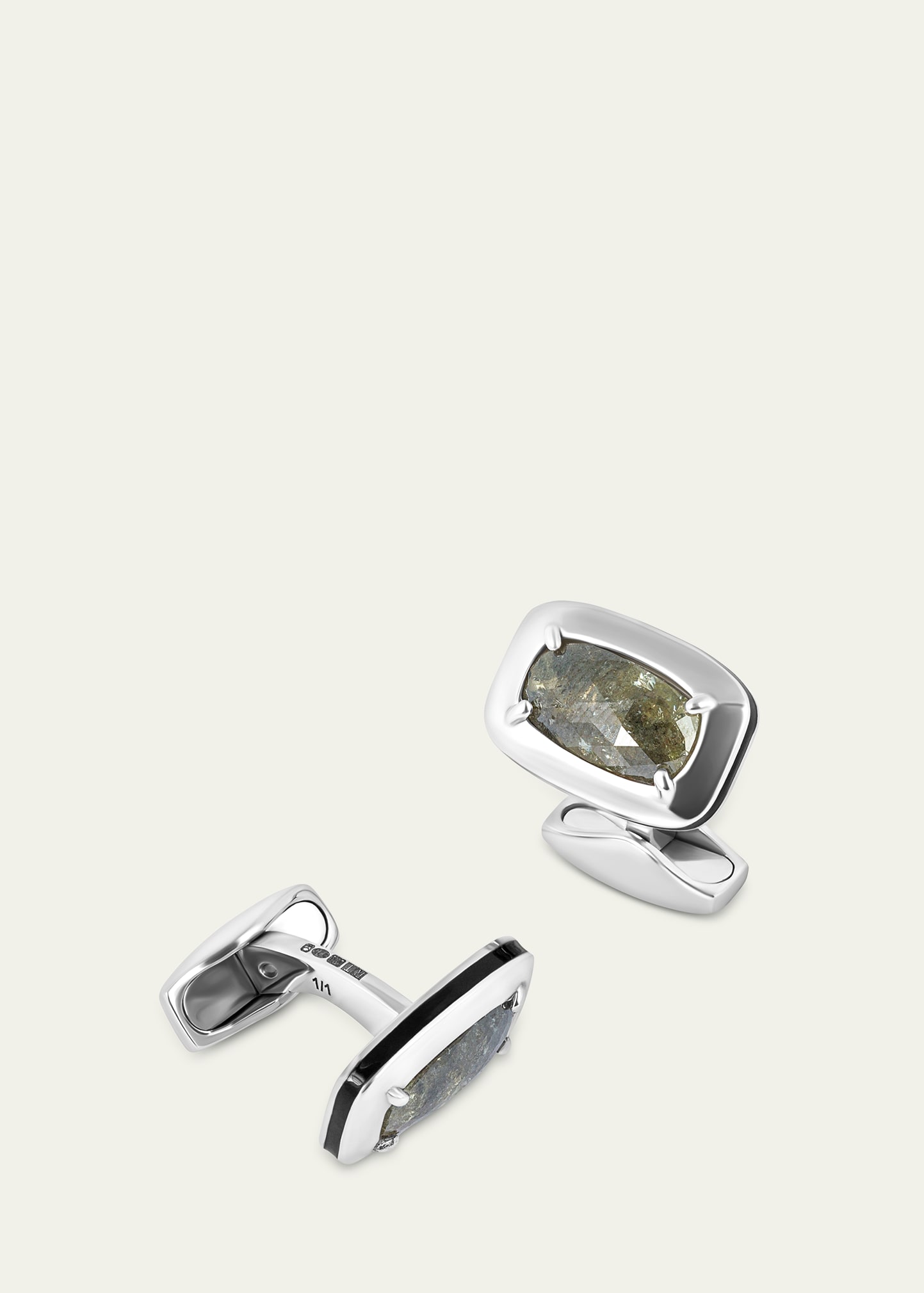 Tateossian Men's Central Claw Grey Diamond Cufflinks - Bergdorf