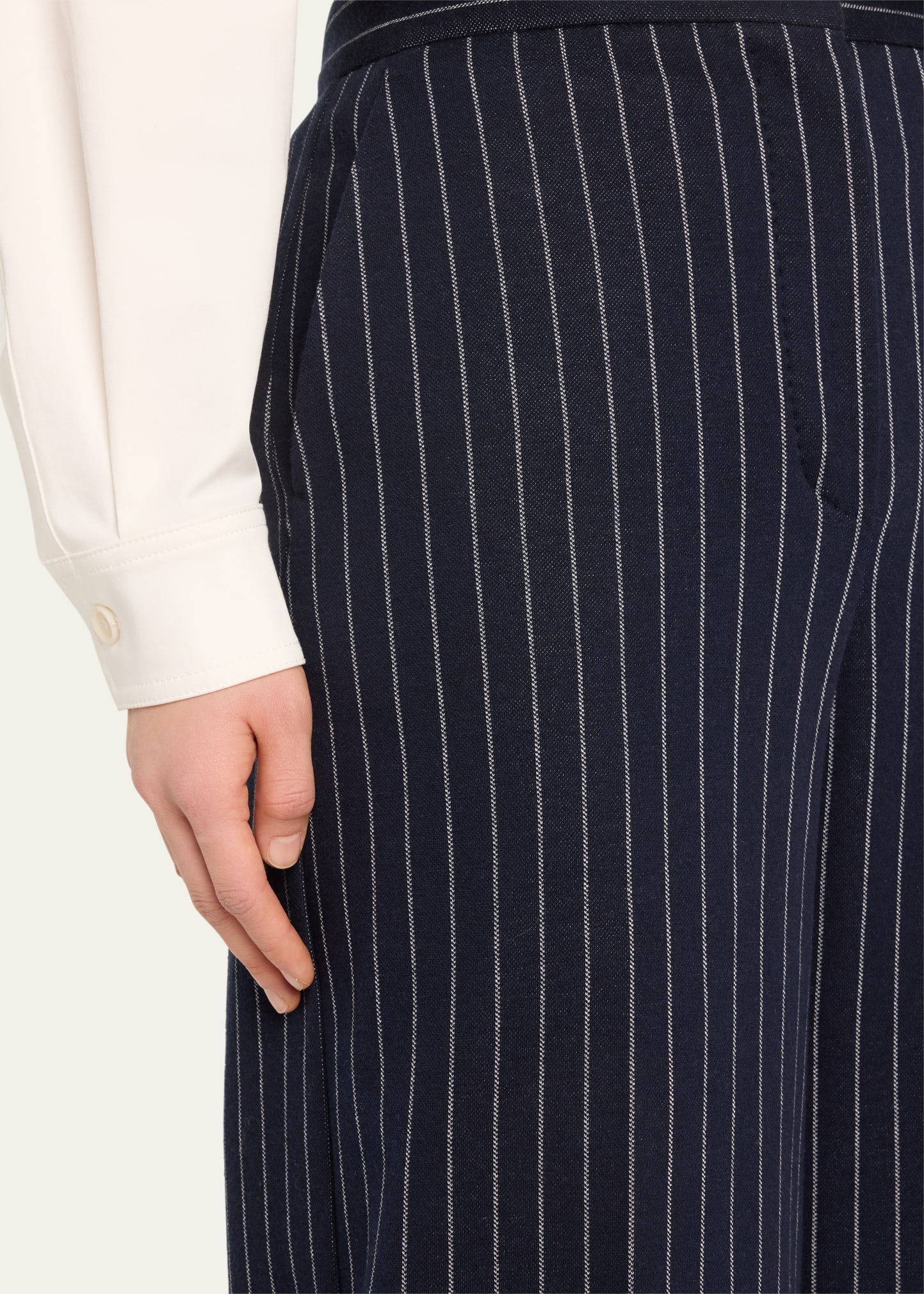 Max Mara Benito Pinstripe Straight-Leg Trousers - Bergdorf Goodman