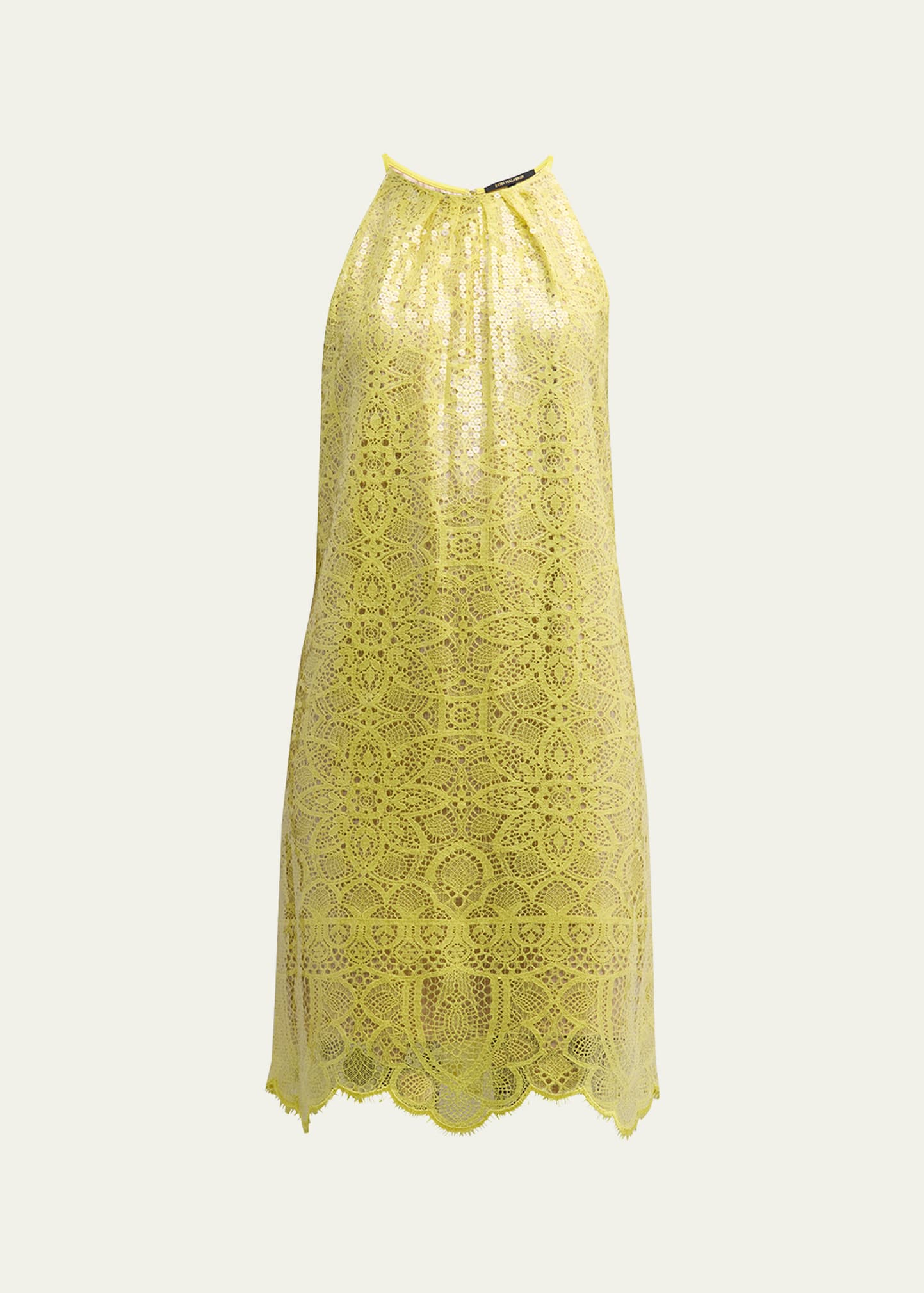 Kobi Halperin Maya Sequin Lace Halter Midi Dress - Bergdorf Goodman