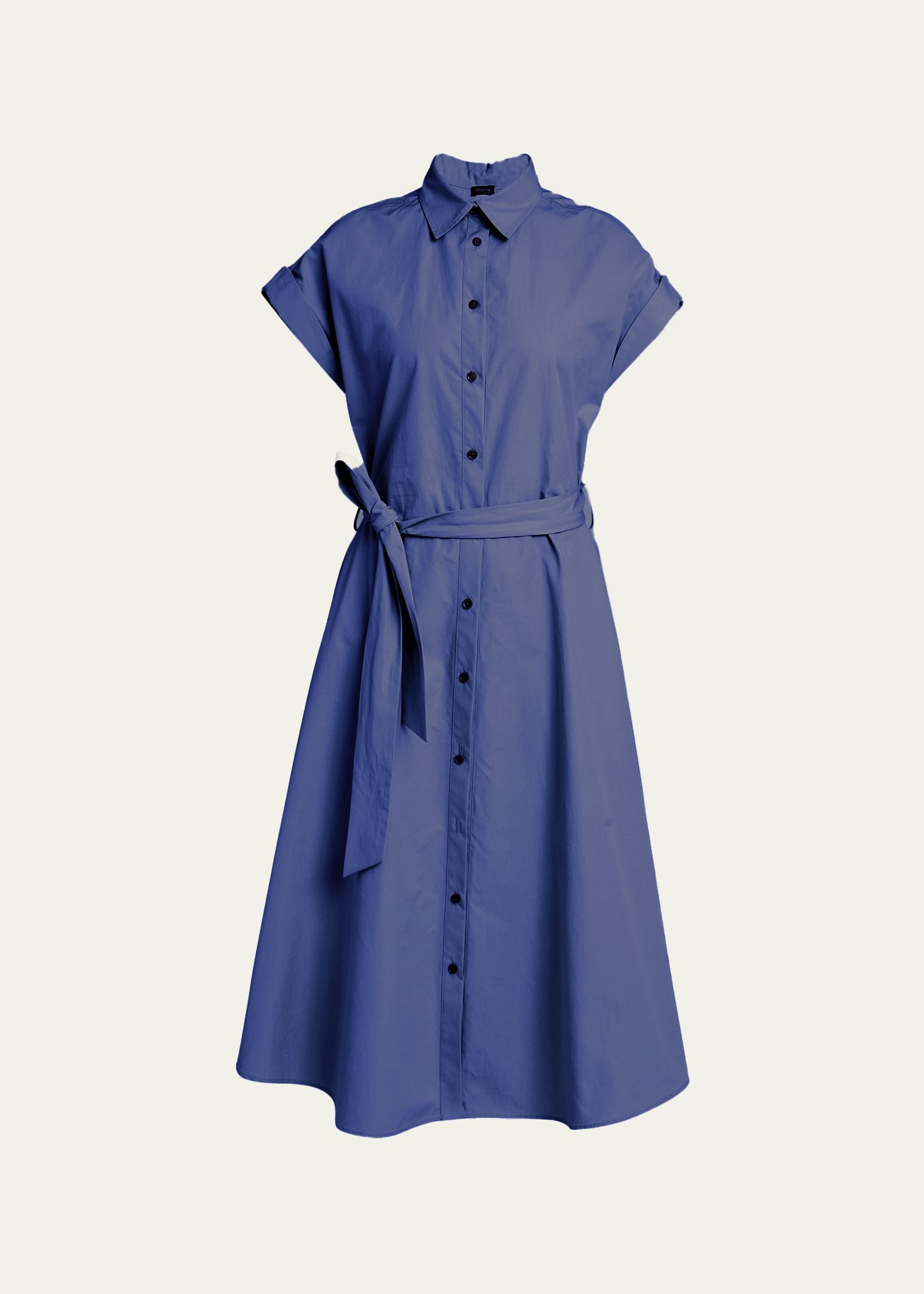 Kiton Tie-Waist Poplin Midi Dress - Bergdorf Goodman
