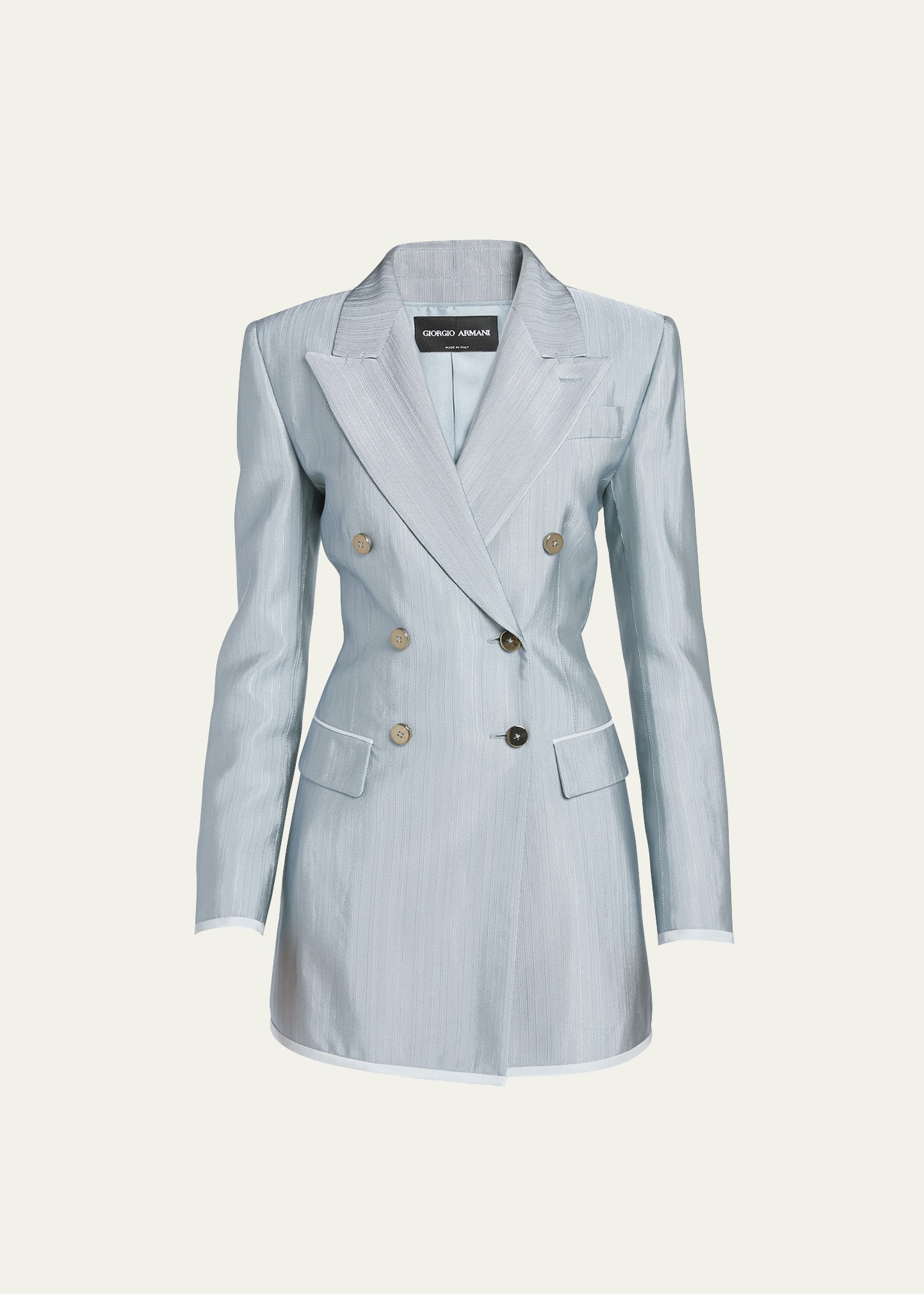 Giorgio Armani Textured Viscose Double-Breasted Blazer - Bergdorf
