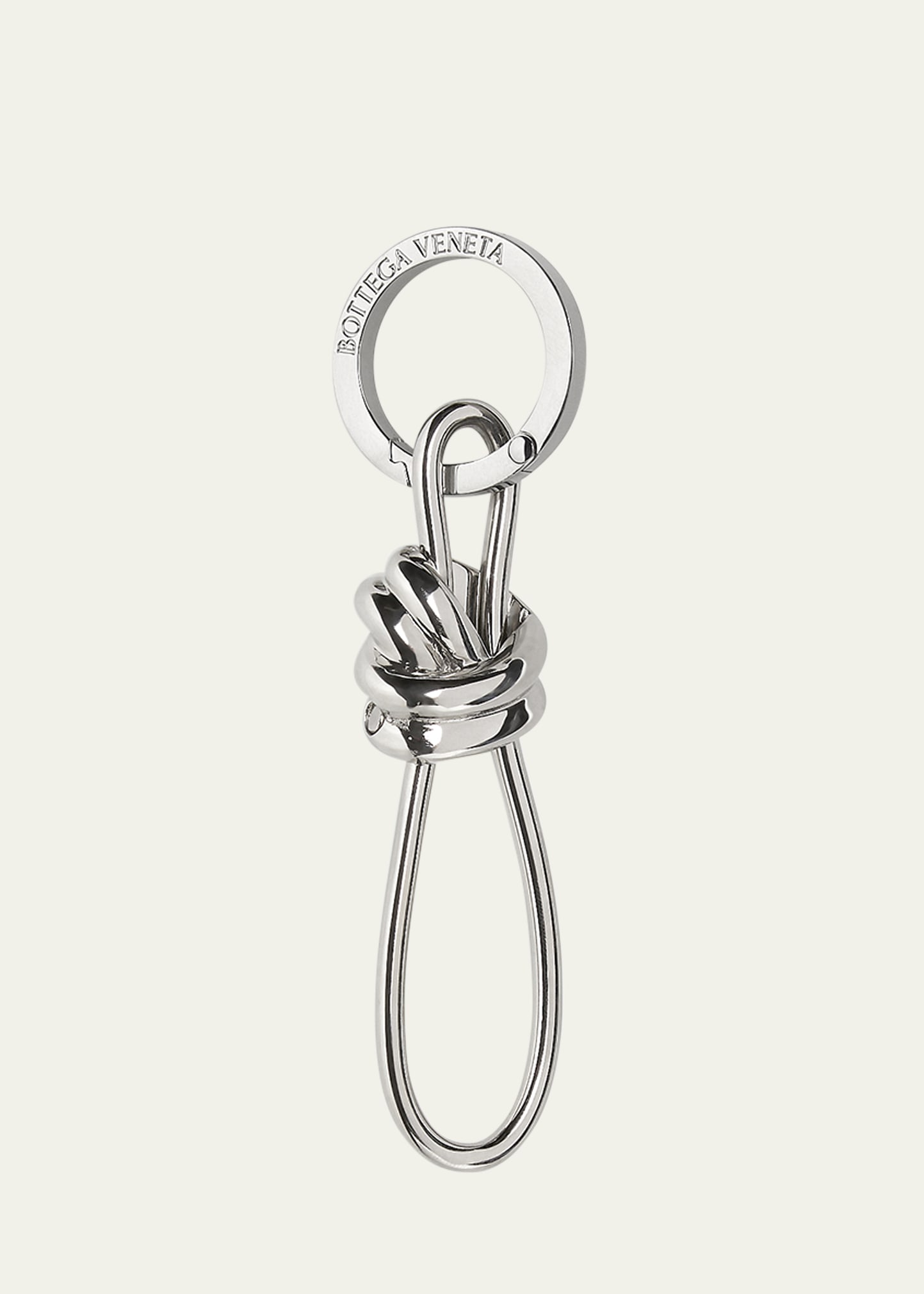 Bottega Veneta® Women's Andiamo Key Ring in Silver. Shop online now.