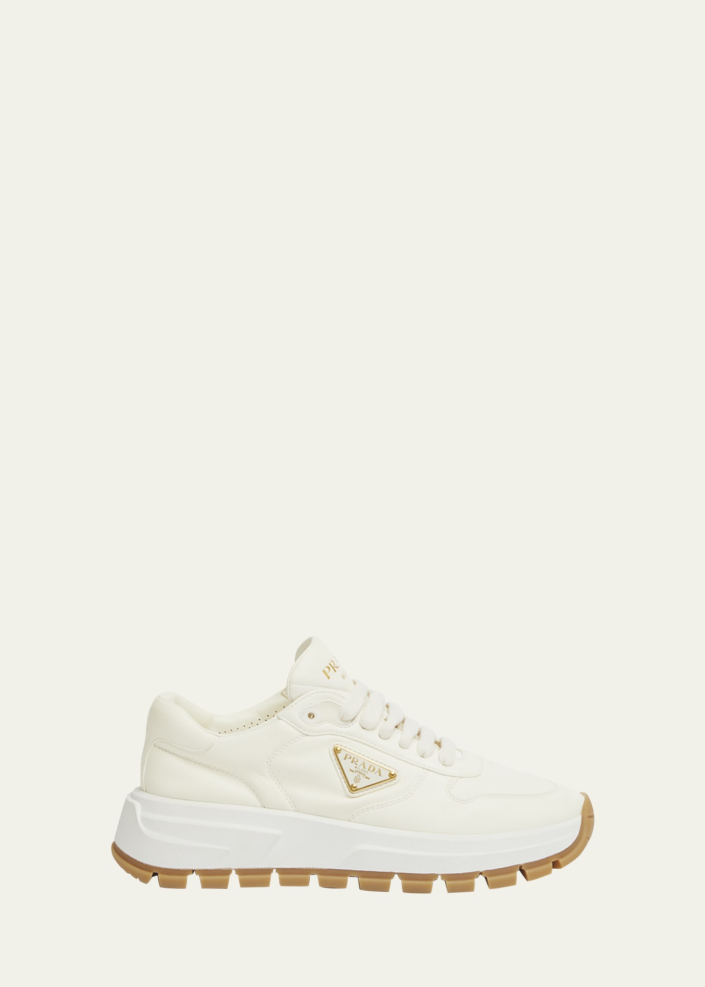 Prada Leather Logo Runner Sneakers - Bergdorf Goodman