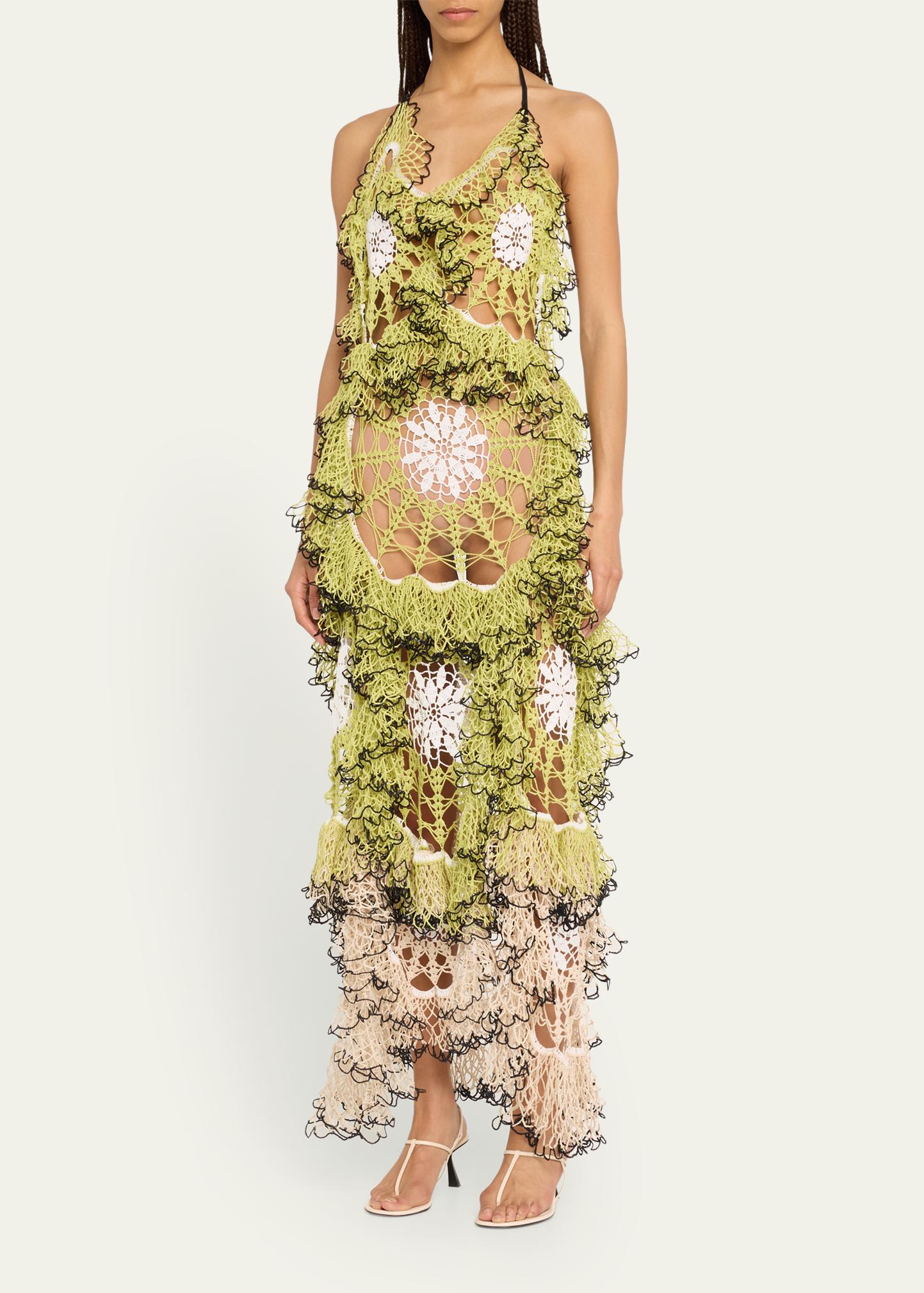 Diotima Totem Halter Backless Crochet Dress - Bergdorf Goodman