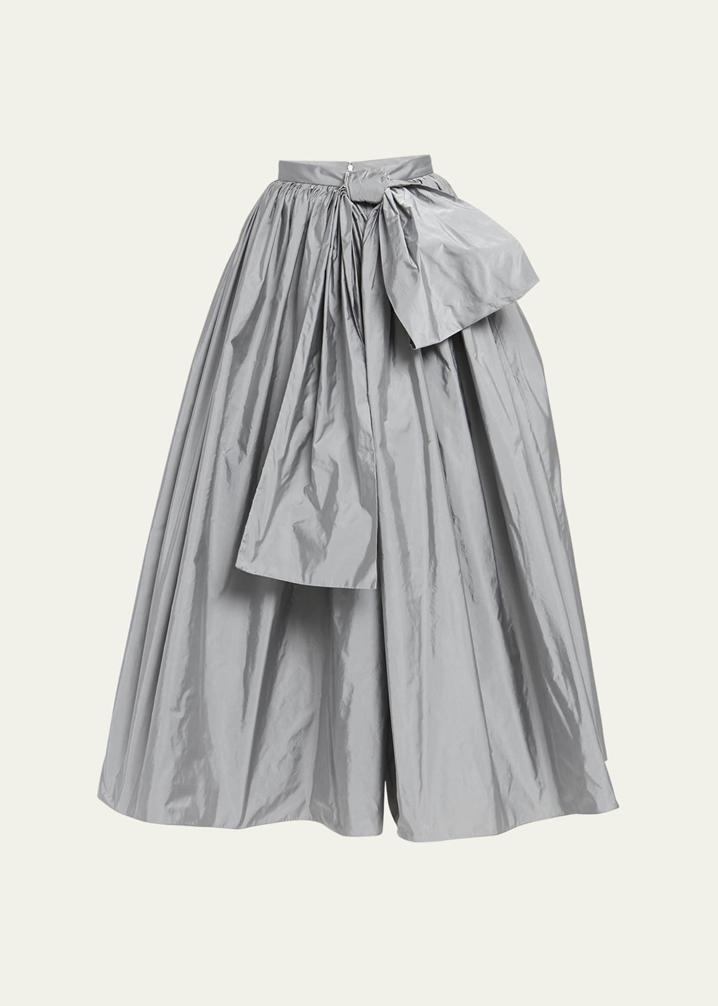 McQueen Ruched Midi Skirt with Bow Detail - Bergdorf Goodman