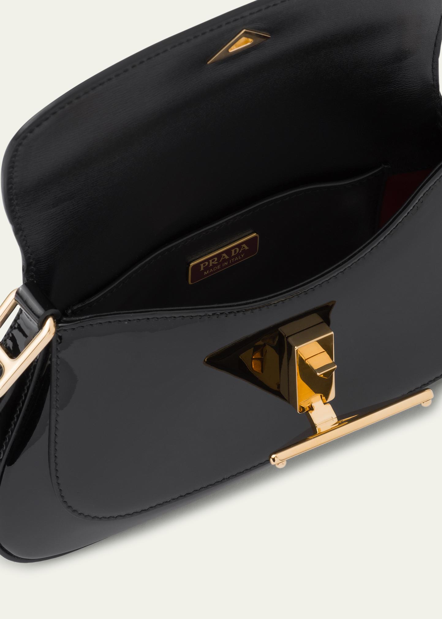 Prada Triangle Patent Leather Shoulder Bag - Bergdorf Goodman
