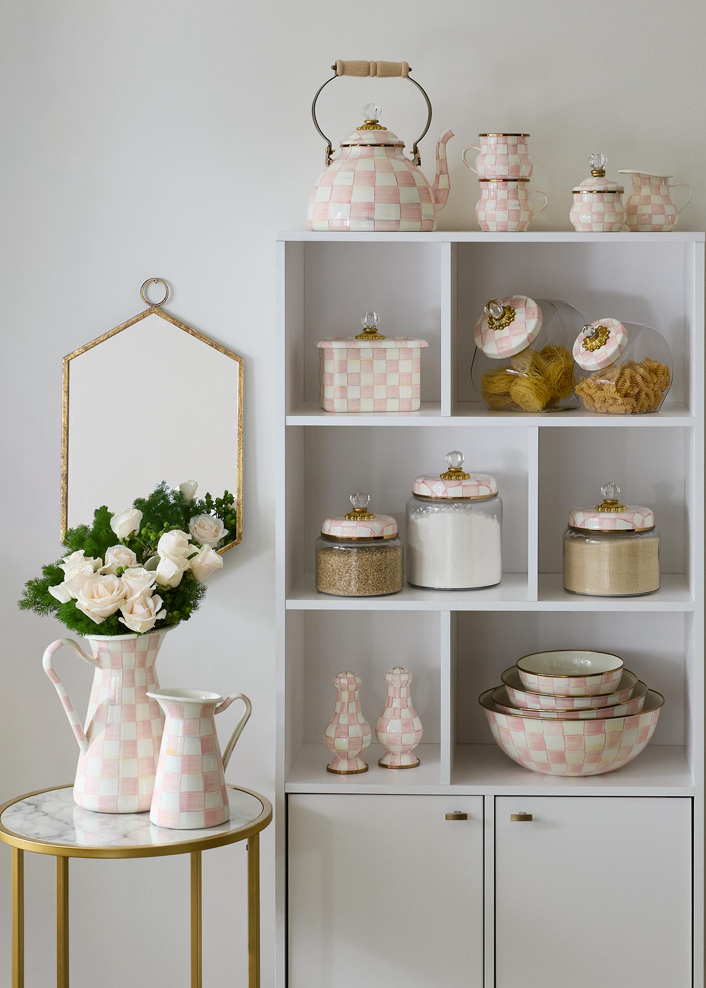 MacKenzie-Childs Cookie Jar with Rosy Check Enamel Lid - Bergdorf