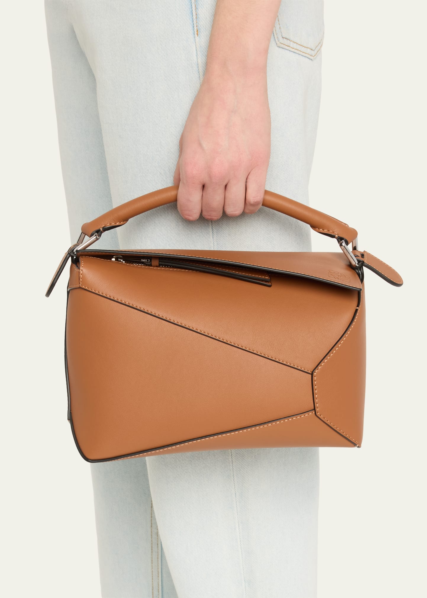 Loewe Puzzle Edge Small Top-Handle Bag in Leather - Bergdorf