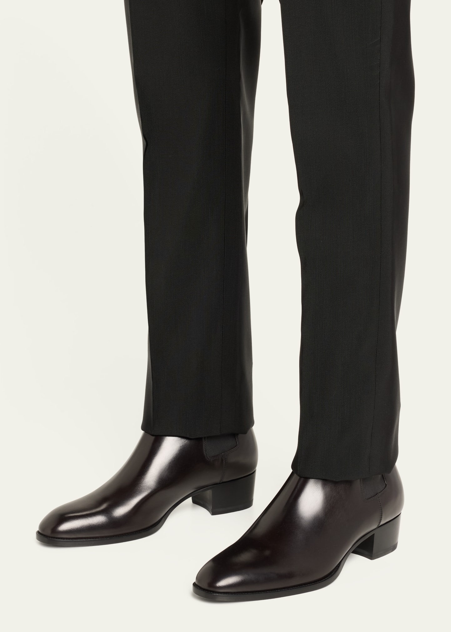 Saint Laurent Wyatt Leather Chelsea Boots Saint Laurent Men's