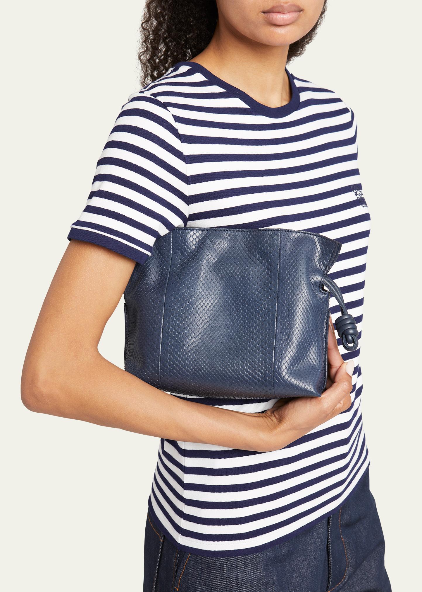 LOEWE Flamenco Mini Python-Embossed Clutch Bag - Bergdorf Goodman