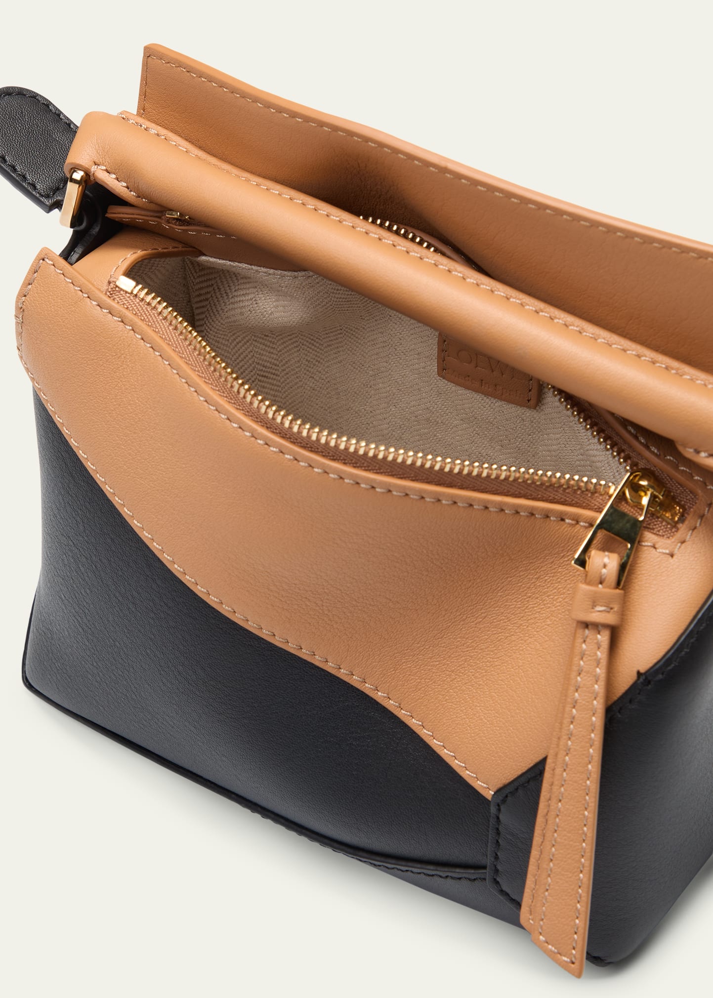 Loewe Mini Puzzle Edge Bicolor Top-Handle Bag - Bergdorf Goodman