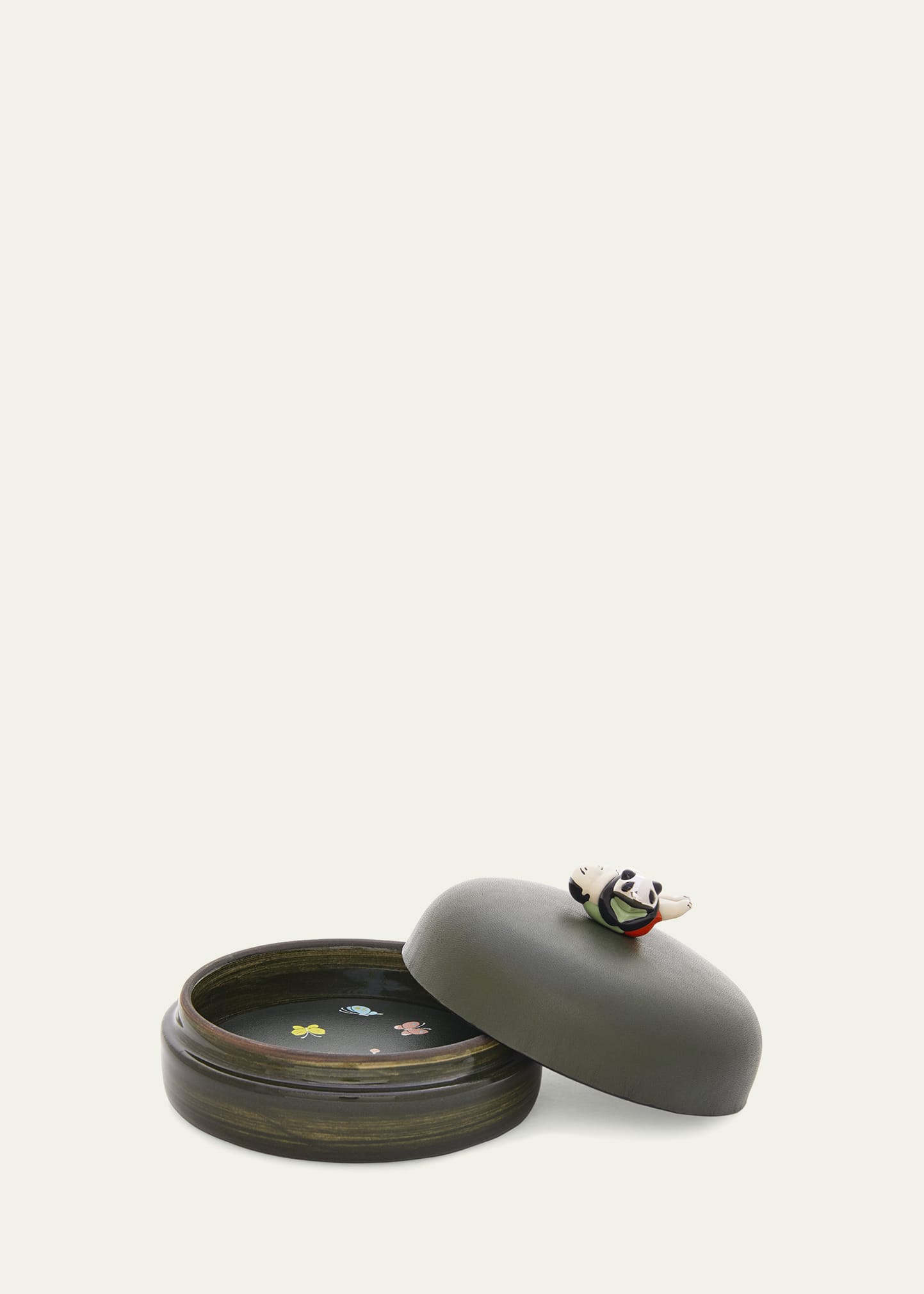 Loewe x Suna Fujita Panda Leather & Ceramic Molded Box - Bergdorf