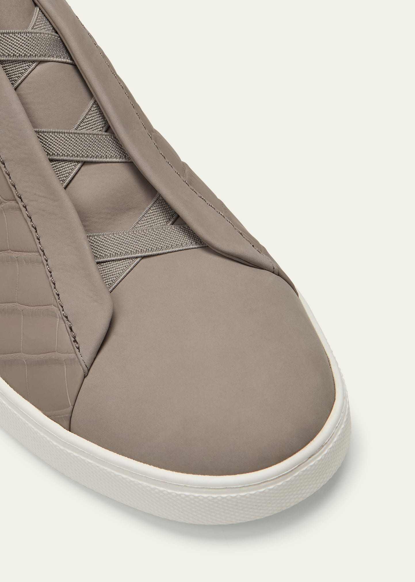 ZEGNA Men's Triple Stitch Alligator Low-Top Sneakers - Bergdorf