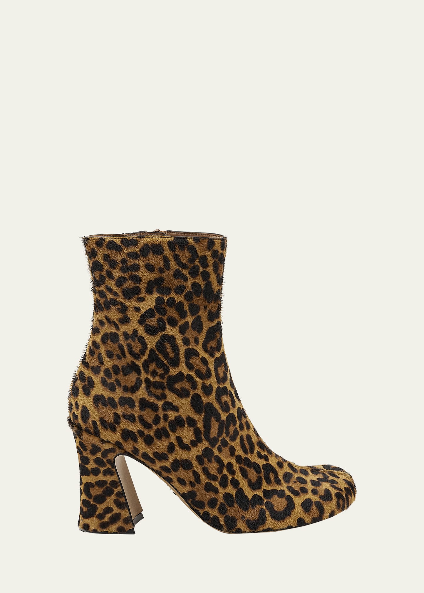 Leopard Print Calf Hair Ankle Booties