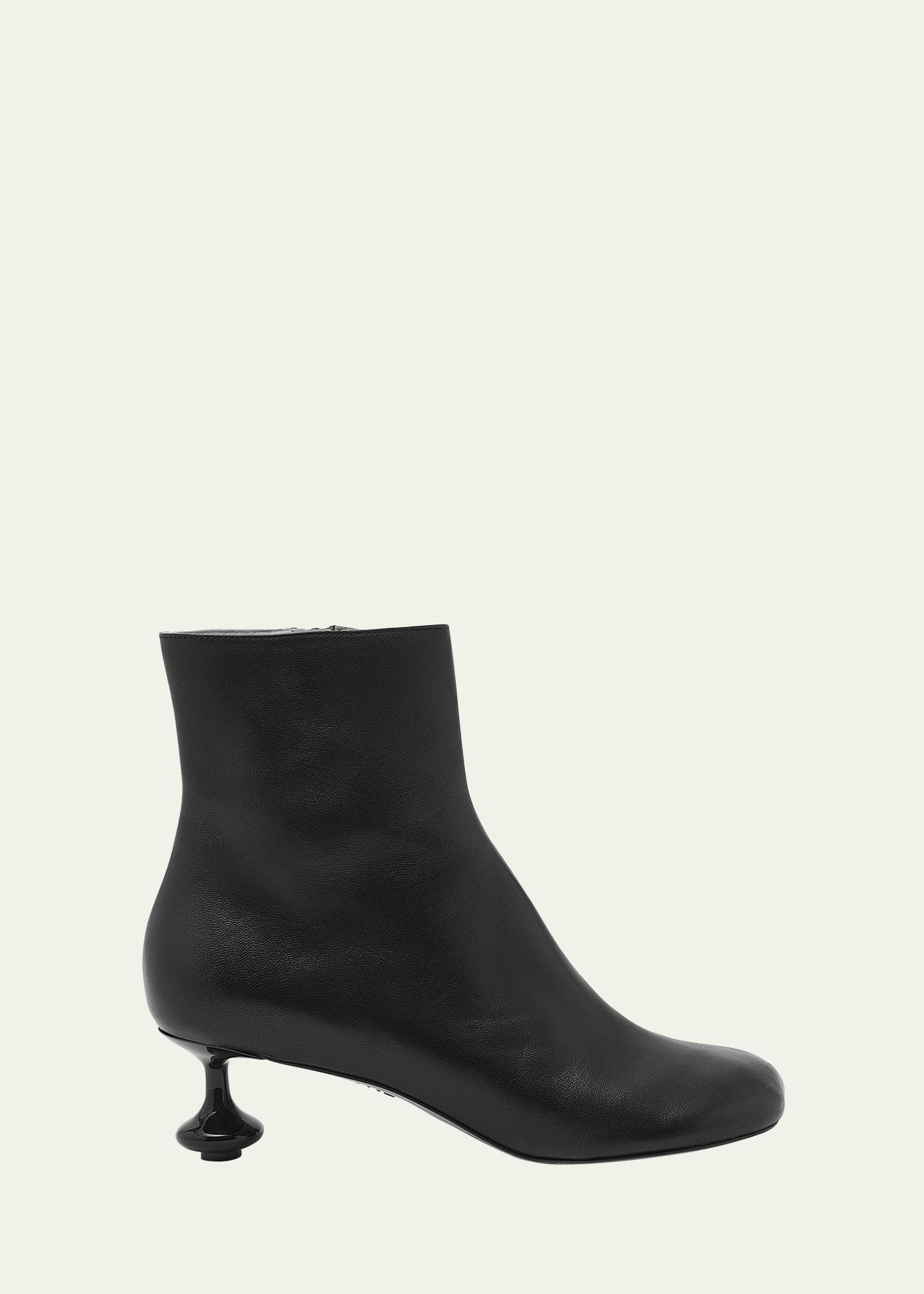 Loewe Leather Rose-Heel Ankle Boots - Bergdorf Goodman