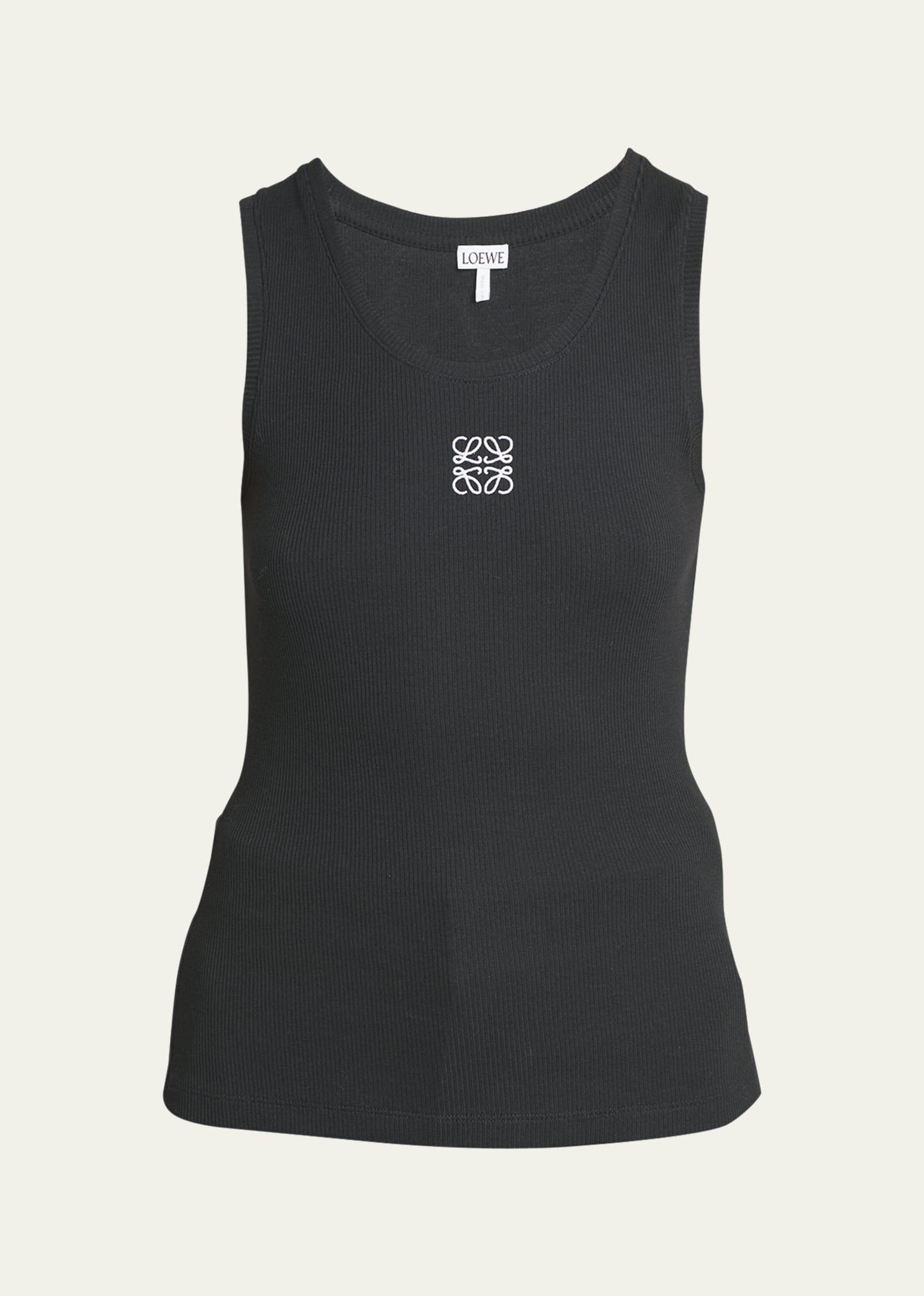 Loewe // Black Anagram Ribbed Tank Top – VSP Consignment