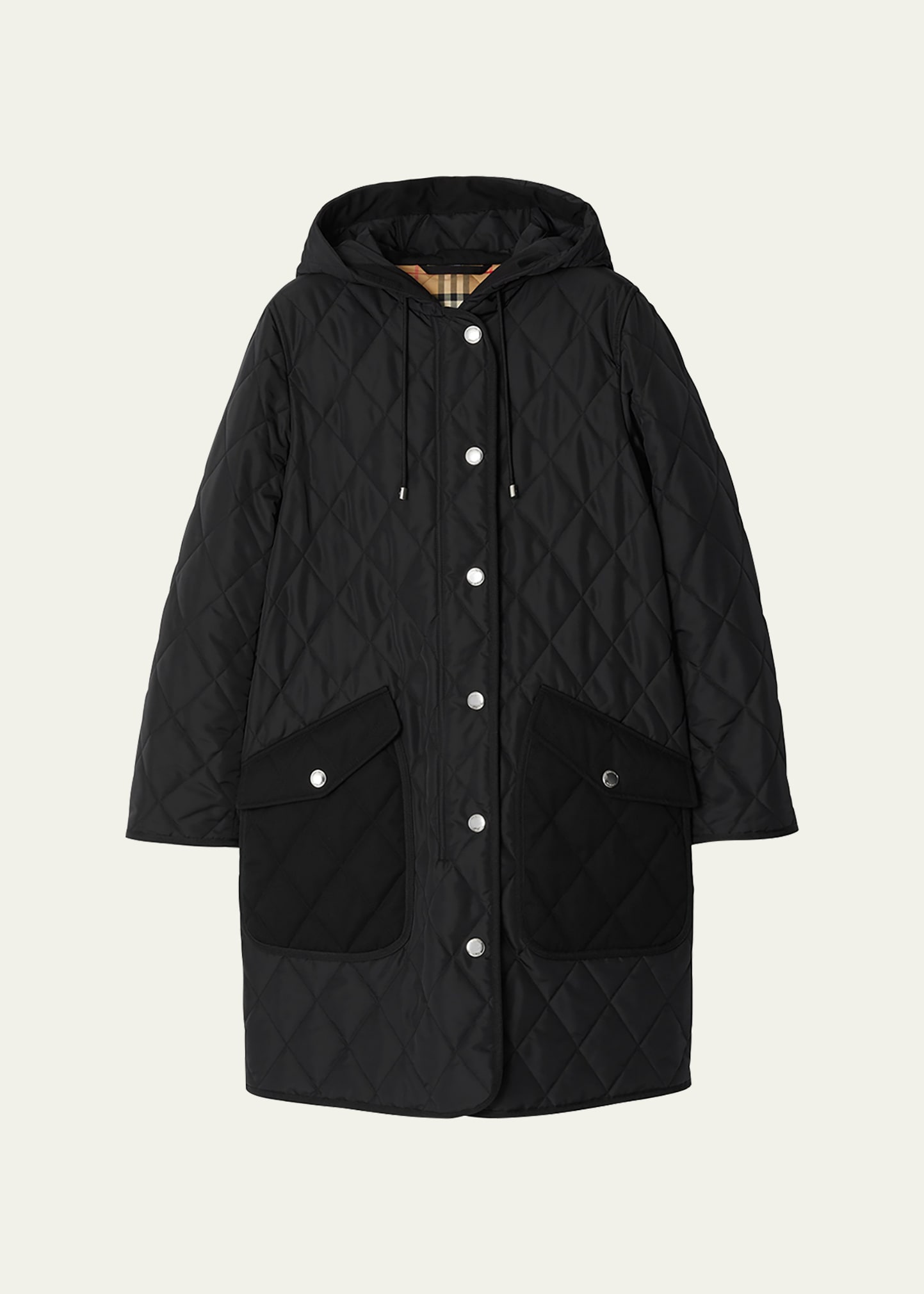 Burberry quilted jacket clearance hood