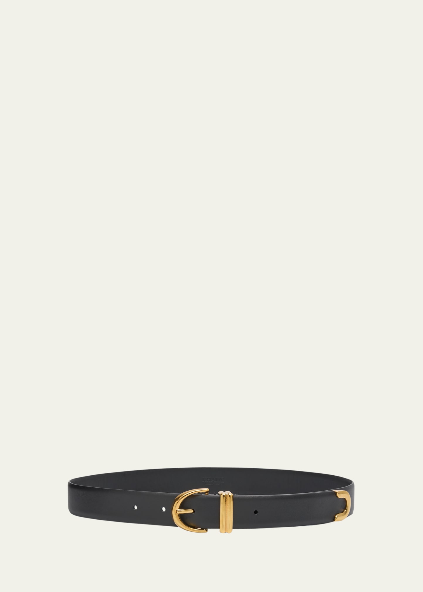 【Khaite】 Bambiレザーベルト Bambi Belt in Rust Haircalf with Silver – KHAITE