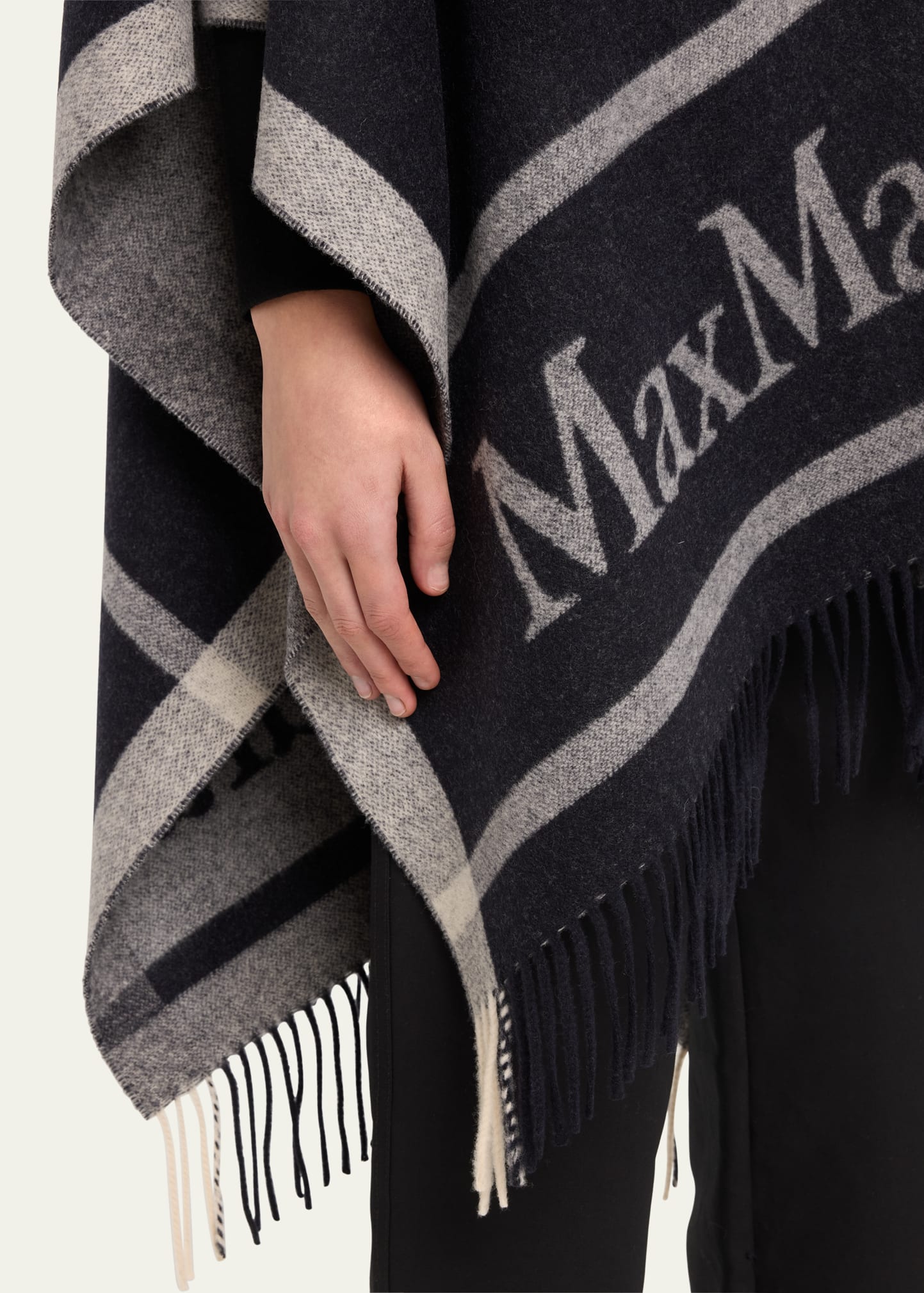 Max Mara Hilde Wool Shawl with Fringe - Bergdorf Goodman