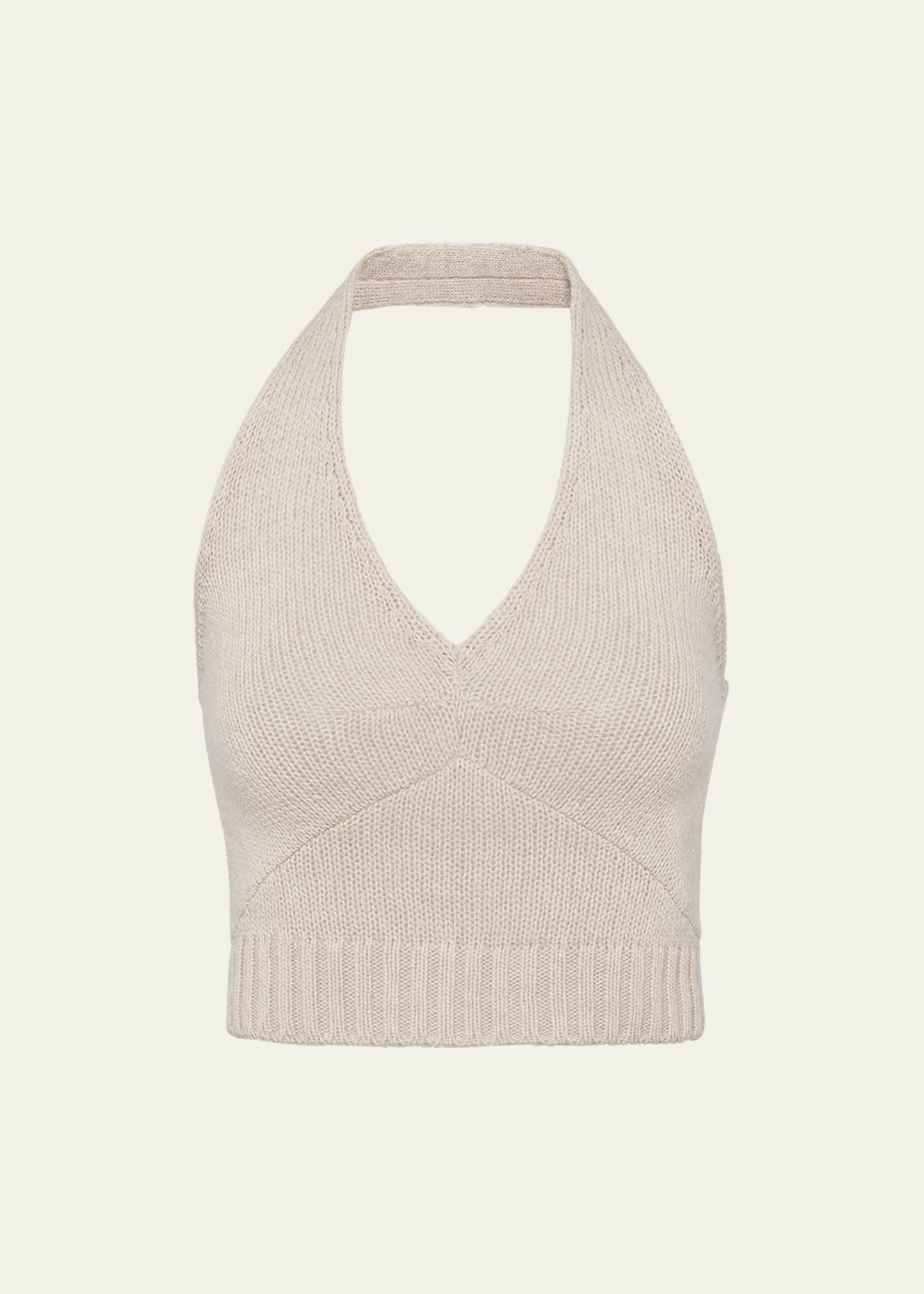 Halter Cashmere Wool Top