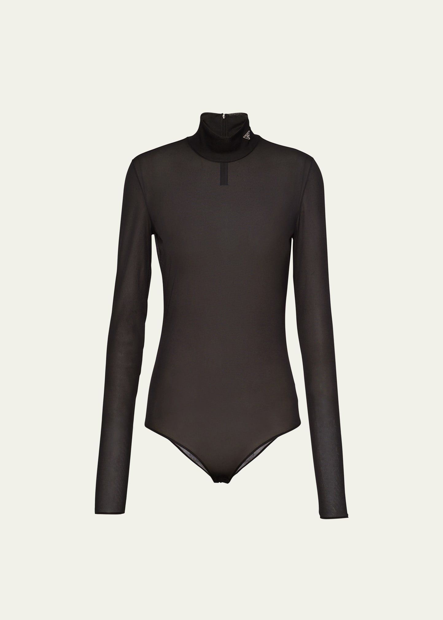 Prada Mock-Neck Jersey Bodysuit