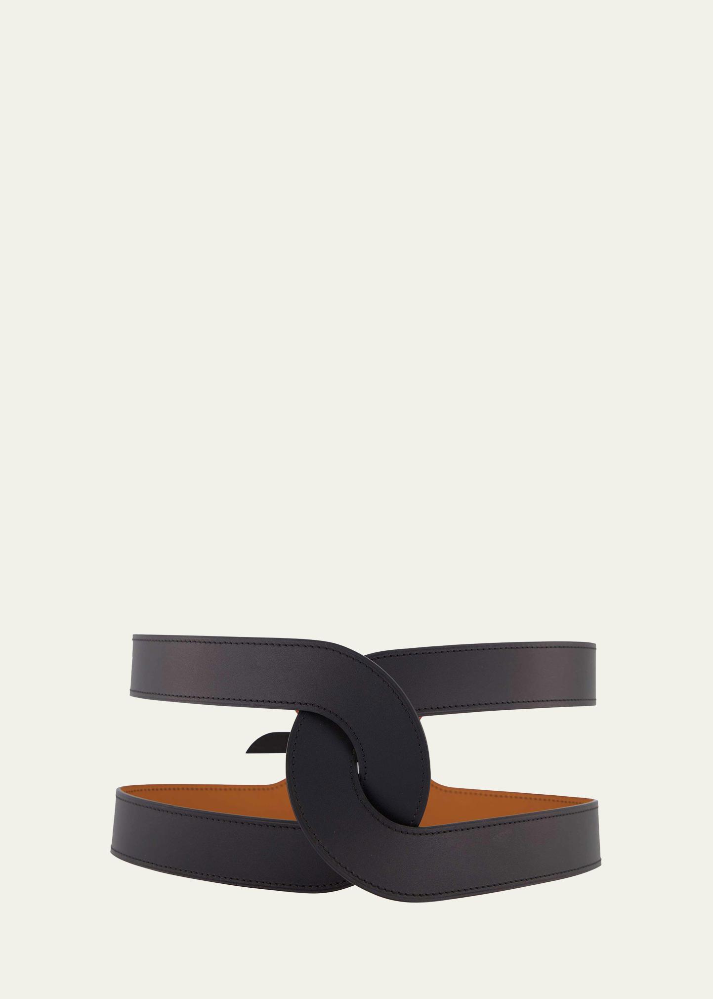 Vaincourt Paris Women\'s La Delicieuse iconic Black Leather Belt Vaincourt Paris | Women main image 3