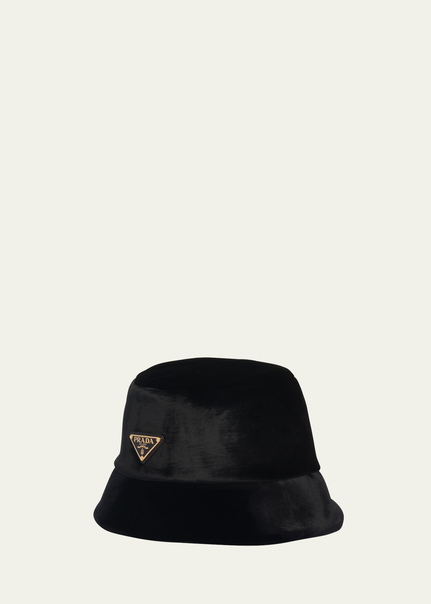 Prada Logo Velvet Bucket Hat - Bergdorf Goodman