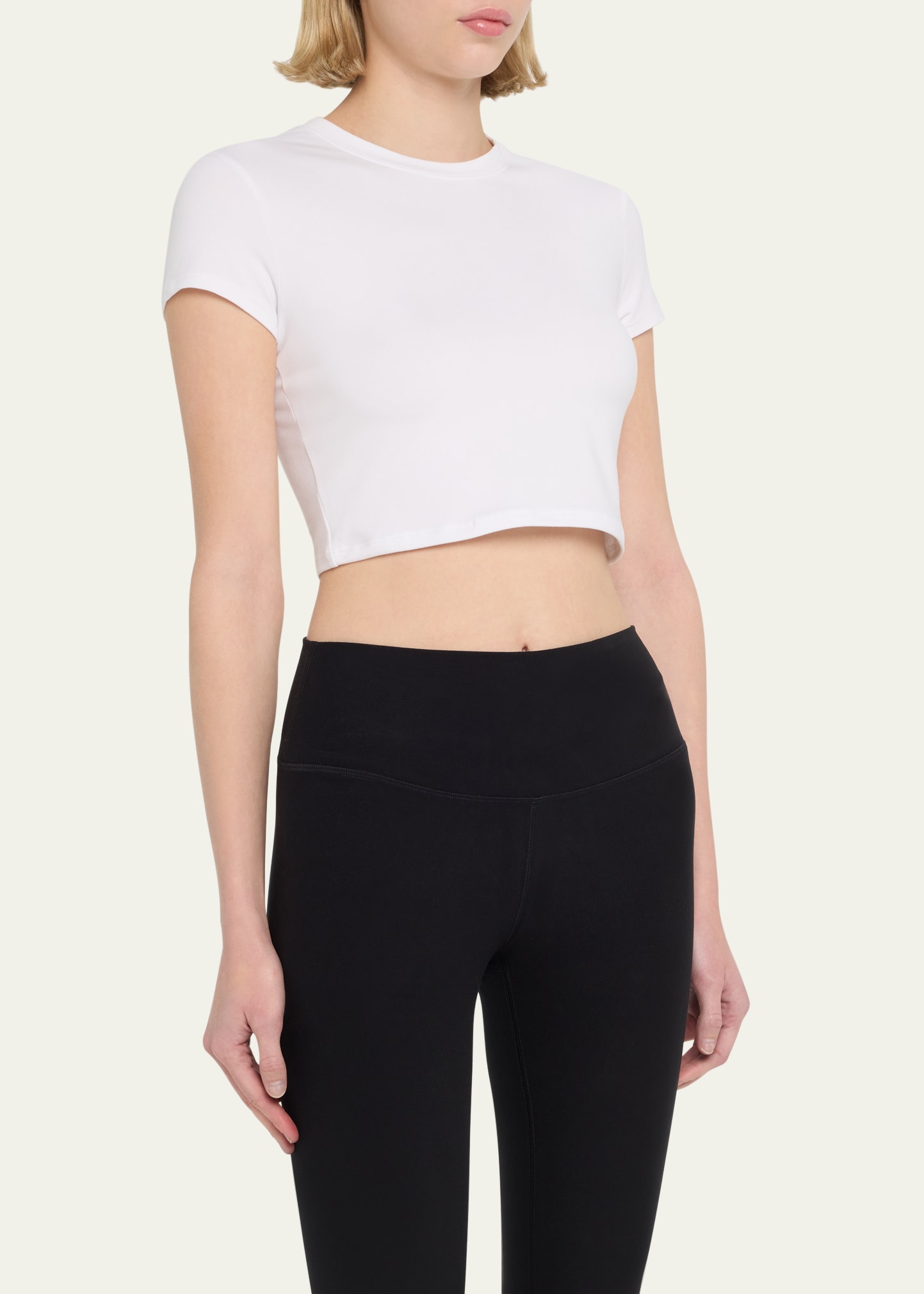 Alo Yoga Alosoft Finesse Short-Sleeve Crop Top - Bergdorf