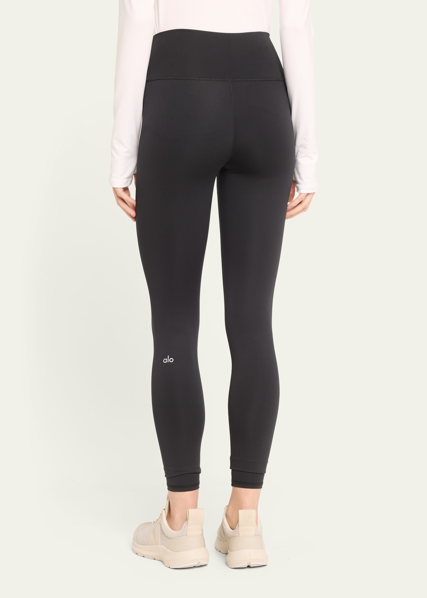 alo yogaリブウエスト ヨガパンツ ブラック Alo Yoga 7/8 High-Waist Airlift Leggings - Bergdorf Goodman
