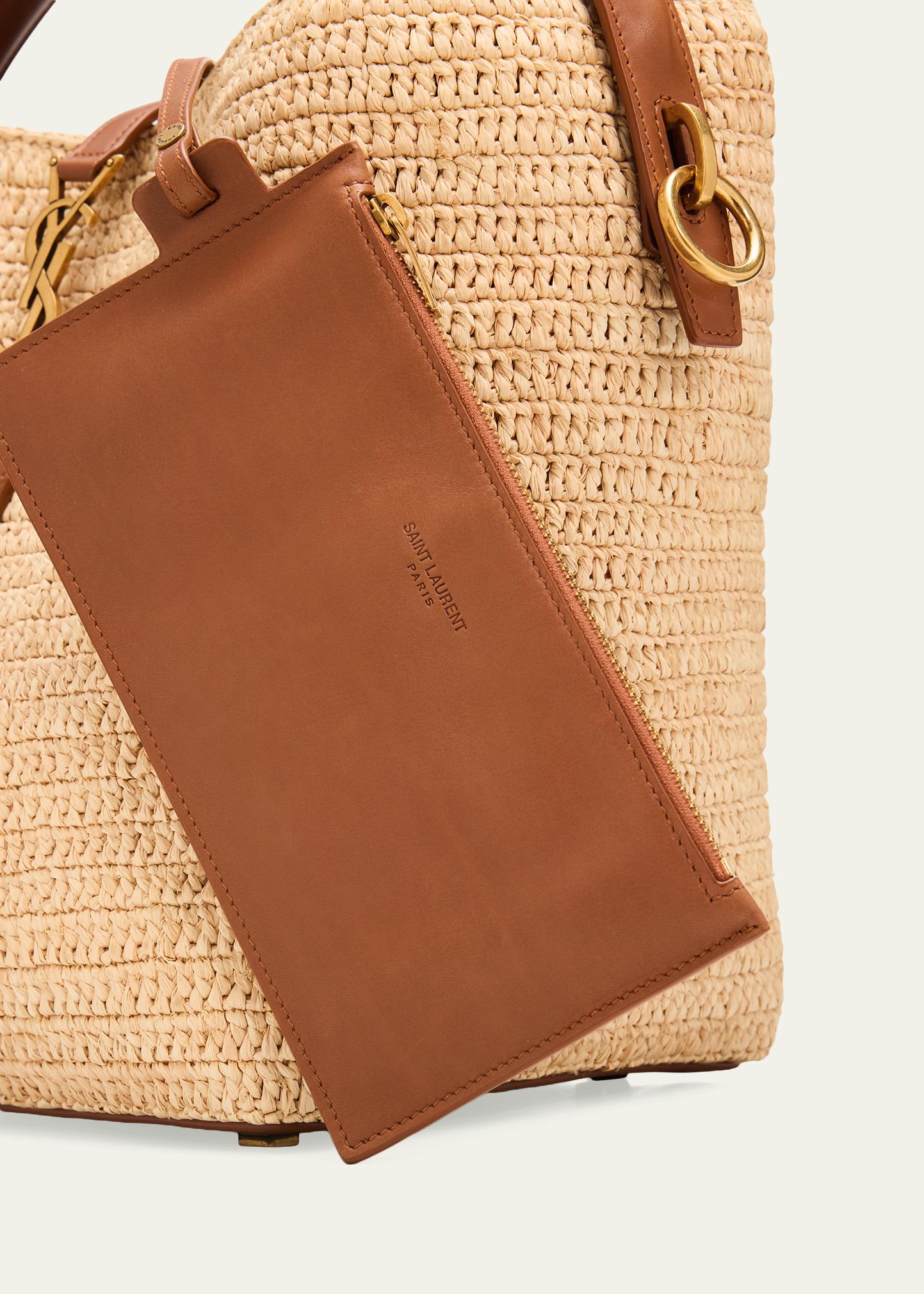 Saint Laurent Le 37 Raffia Bucket Bag - Bergdorf Goodman