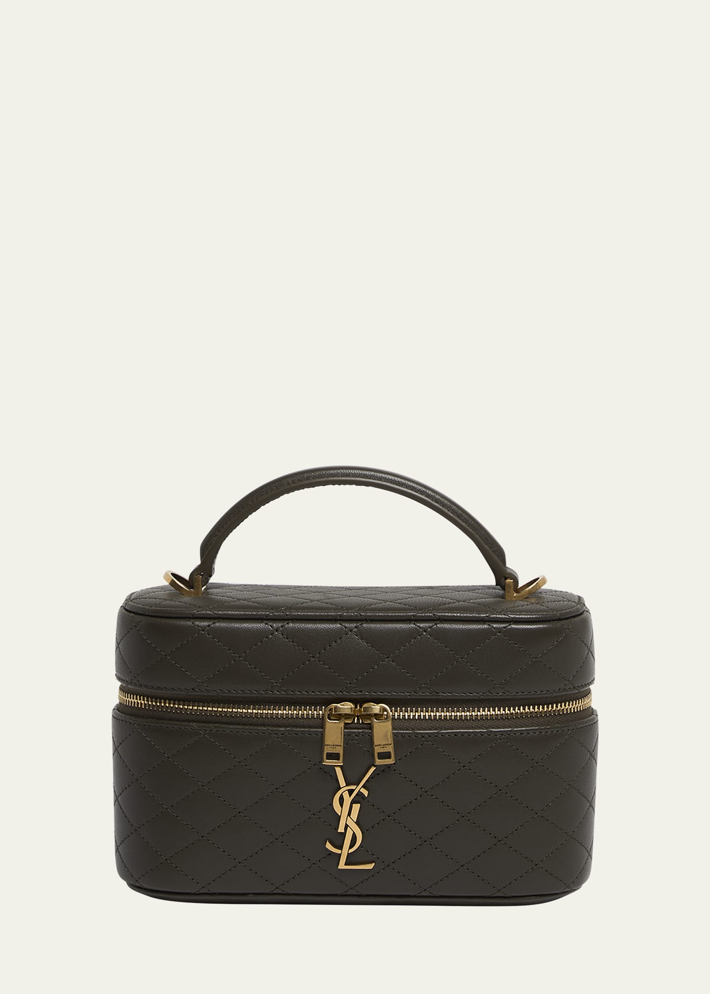 Saint Laurent Gabby Mini Vanity Case in Quilted Leather with
