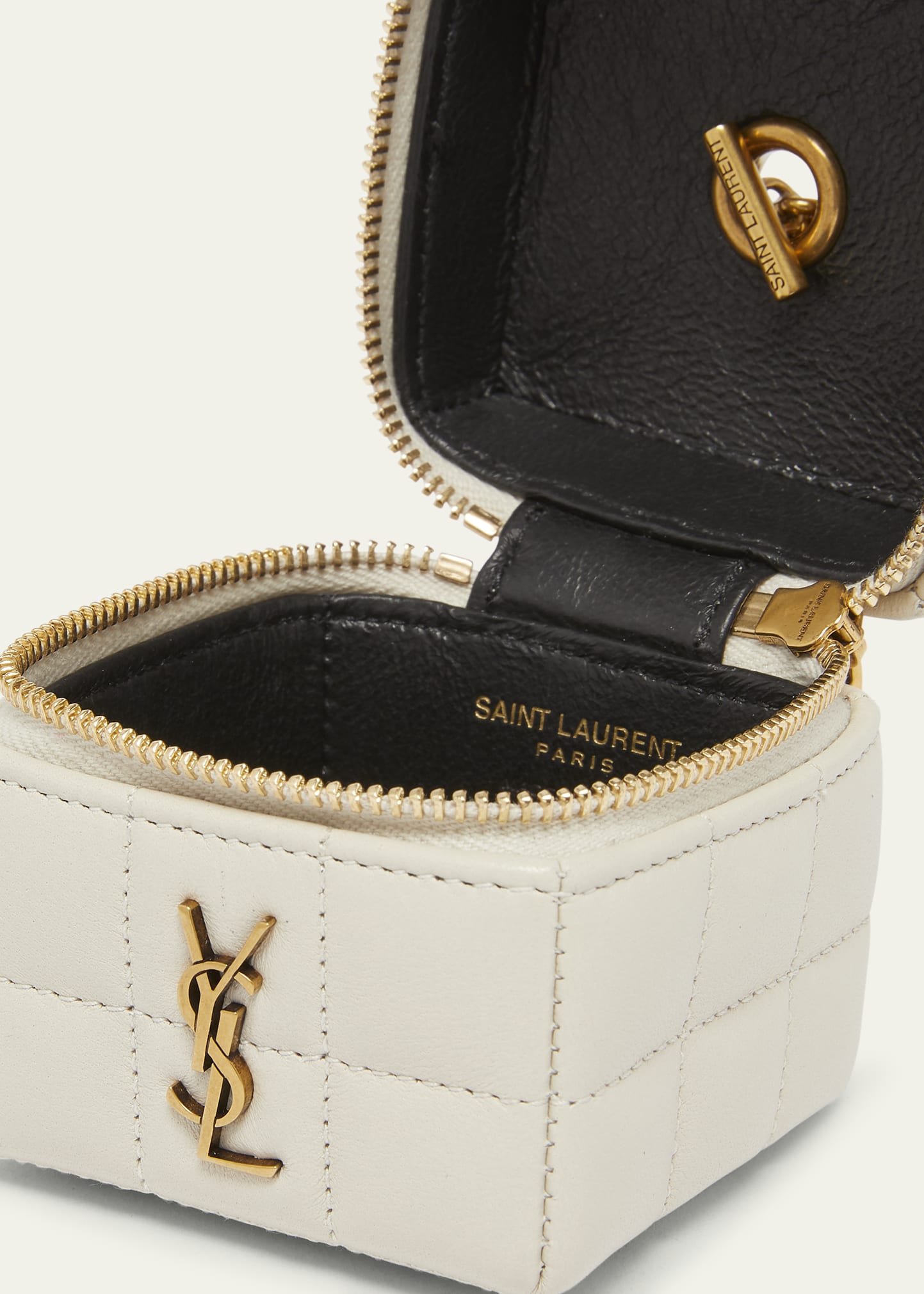 バッグ SAINT LAURENT CUBE Saint Laurent Mini YSL Cube Leather Top-Handle Bag | Neiman