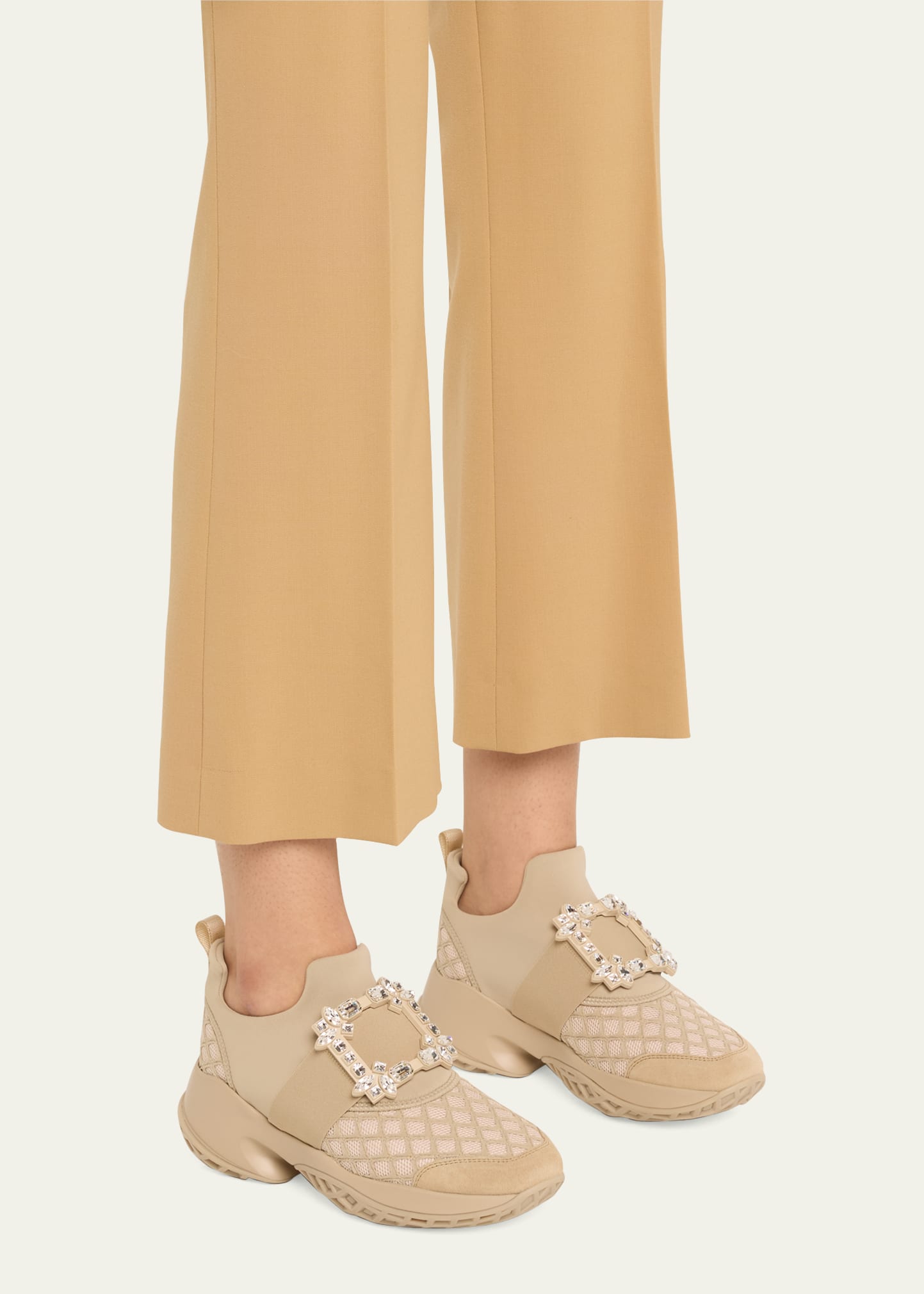 Roger Vivier Viv Run Strass Buckle Chunky Sneakers - Bergdorf Goodman