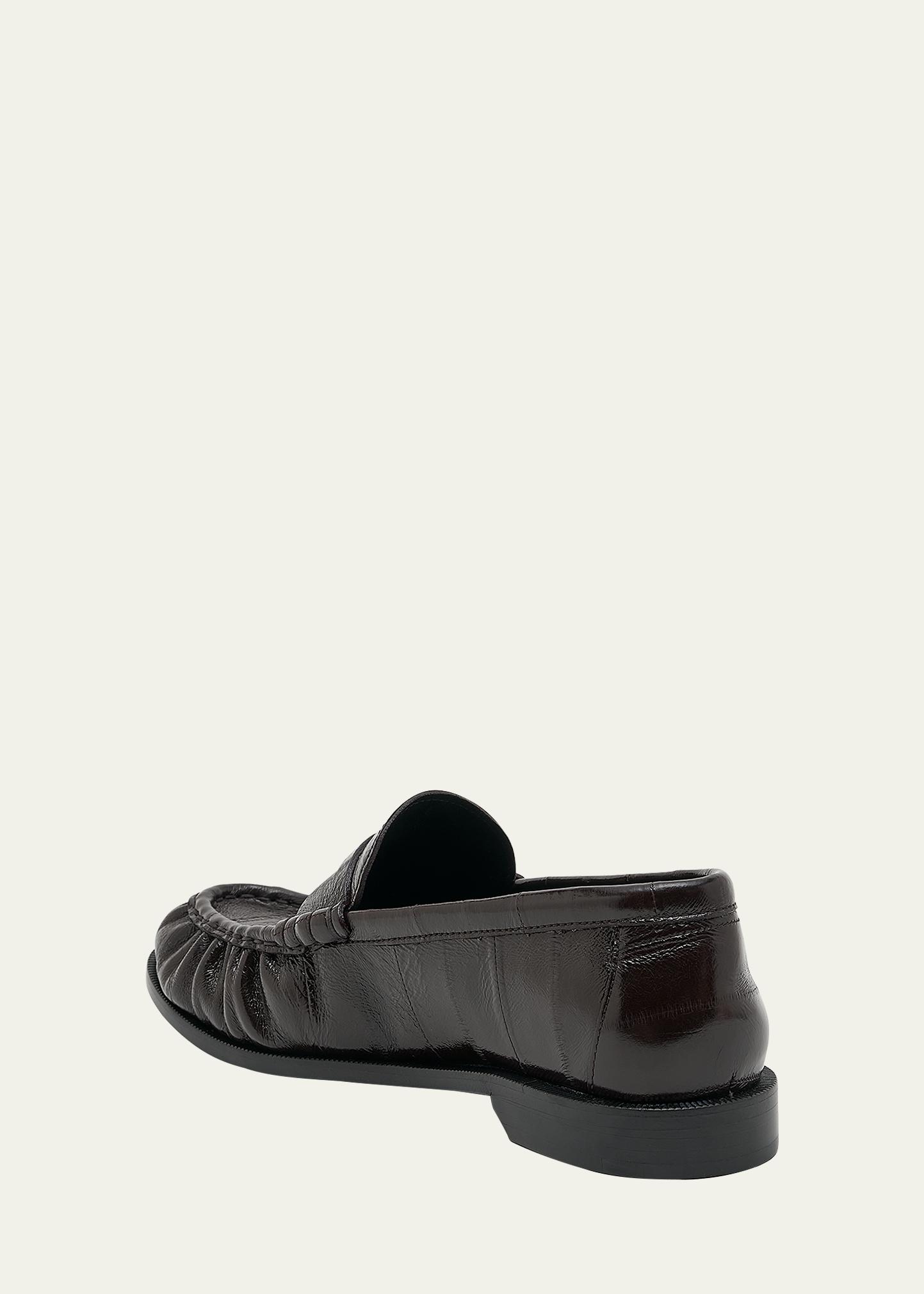 Saint Laurent Black Leather Lug-Sole Penny Loafers Laurent Noir Loafers - Saint Laurent | WE IN STYLE main image 4