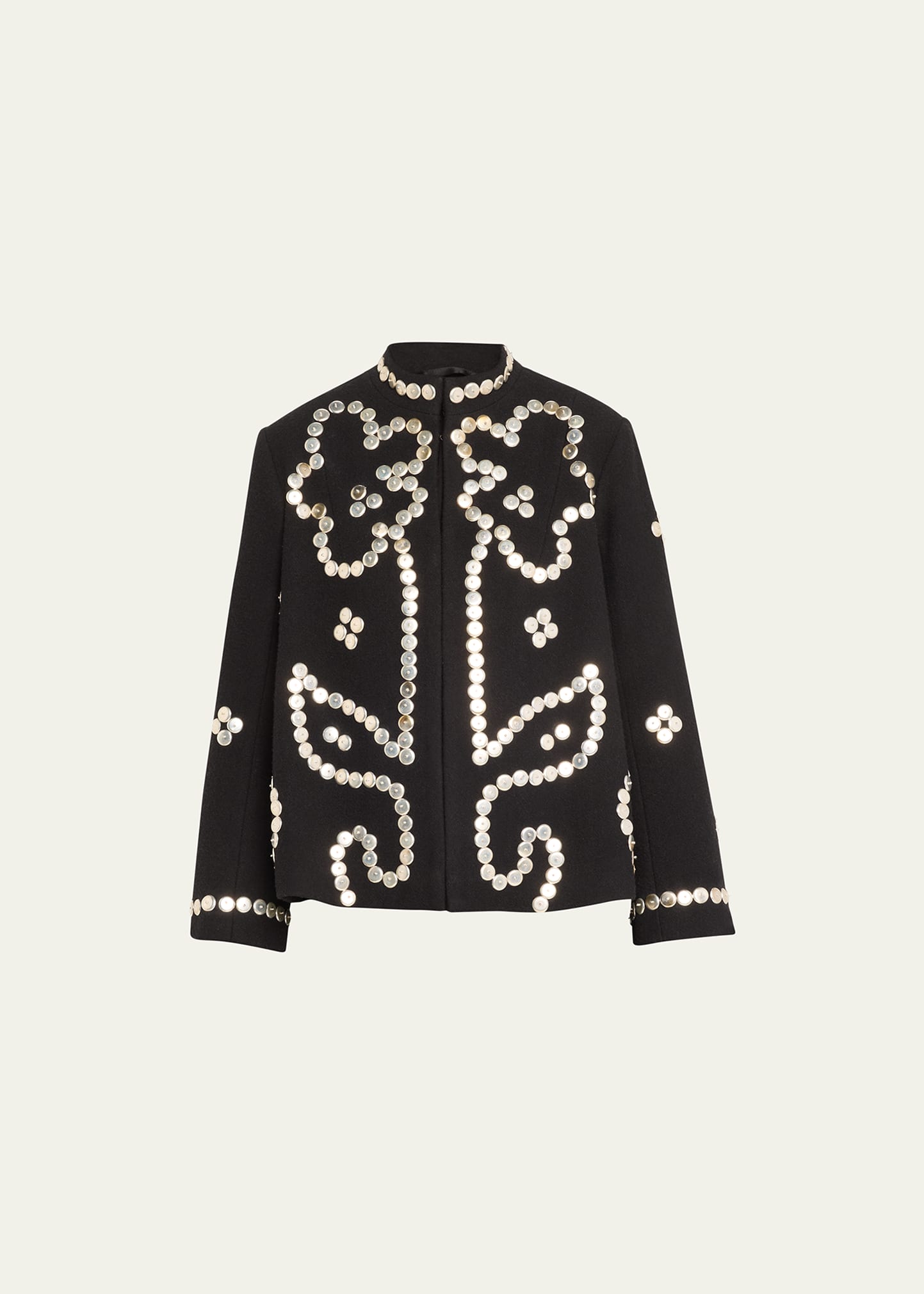 Bode Blazing Flora Wool Jacket with Buttons - Bergdorf Goodman