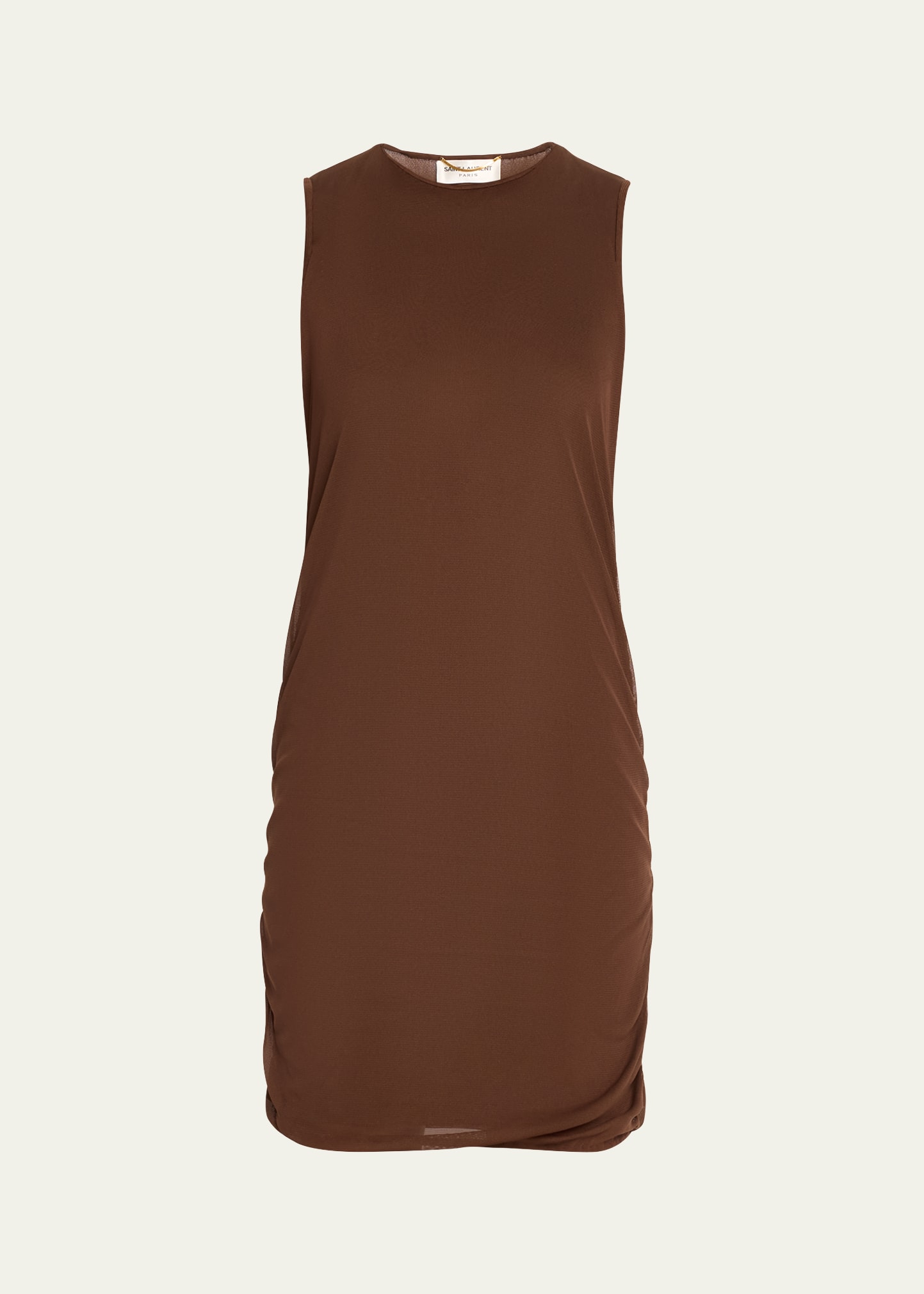 Saint Laurent Tulle Stretch Mini Dress - Bergdorf Goodman