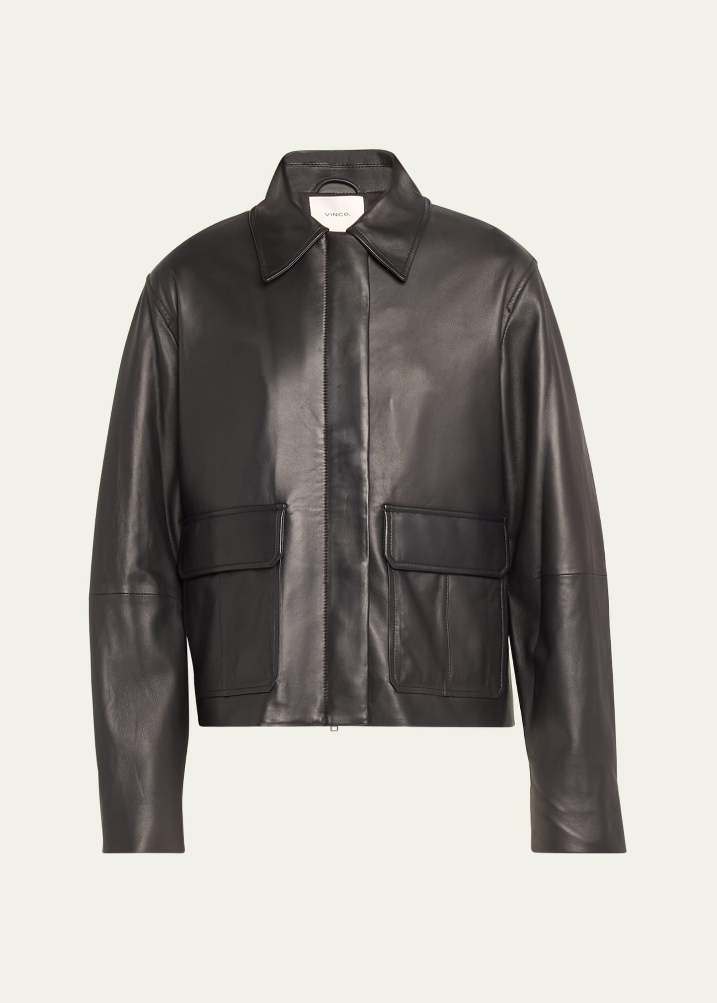 Vince leather outlet jacket