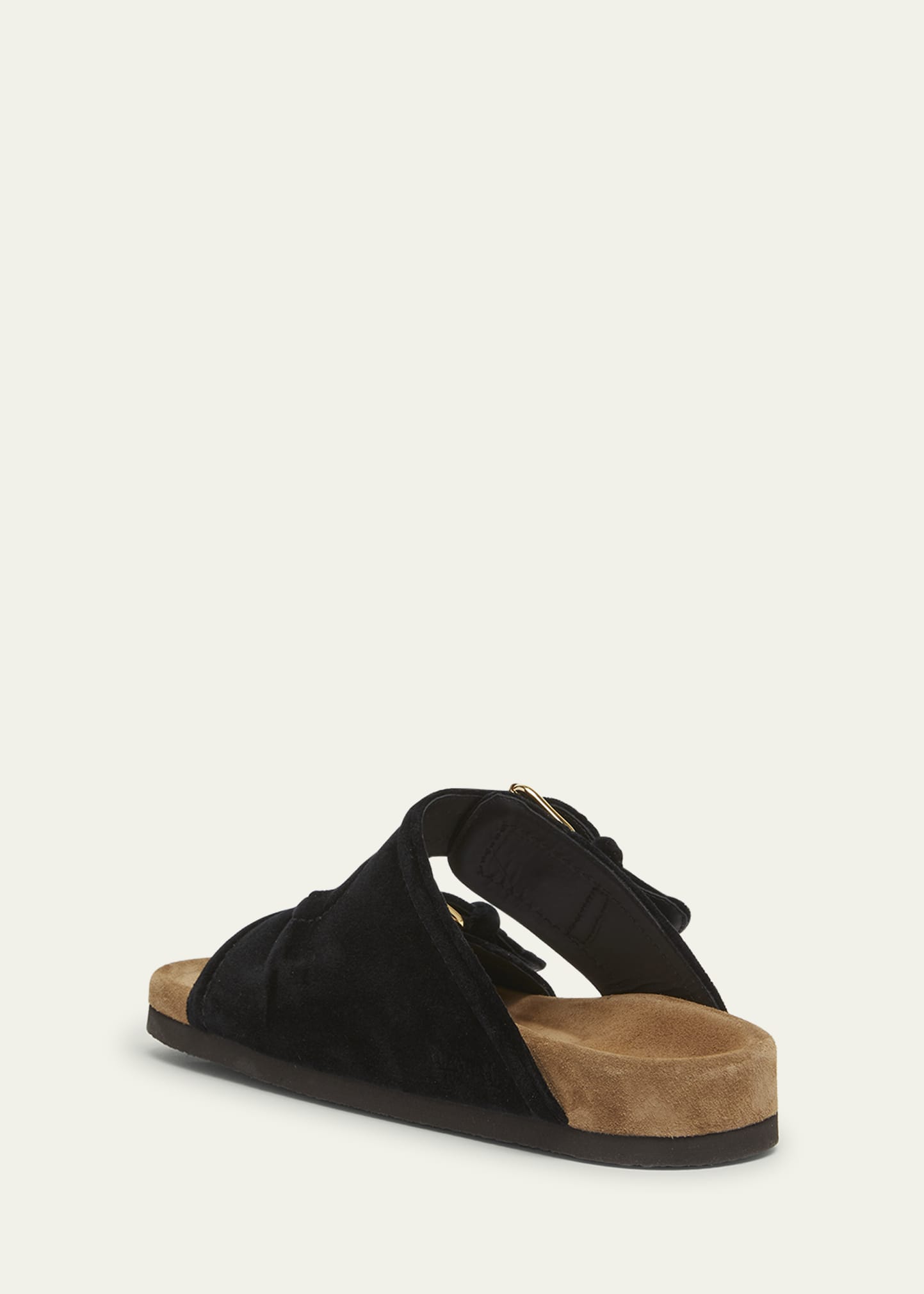 【関税&送料込】Valentino Garavani Suede Sandals Valentino Garavani Anywhere Suede Dual-Buckle Slide Sandals