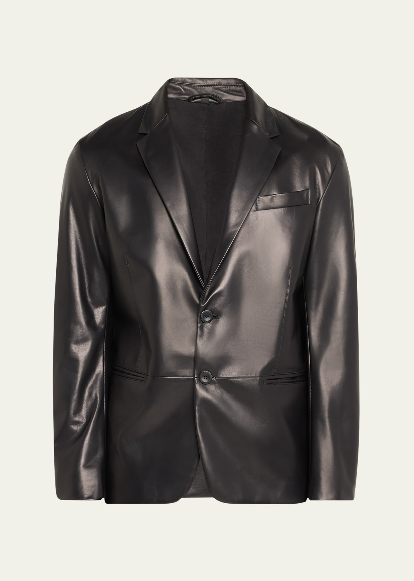 Giorgio Armani Men's Lambskin Leather Blazer - Bergdorf Goodman