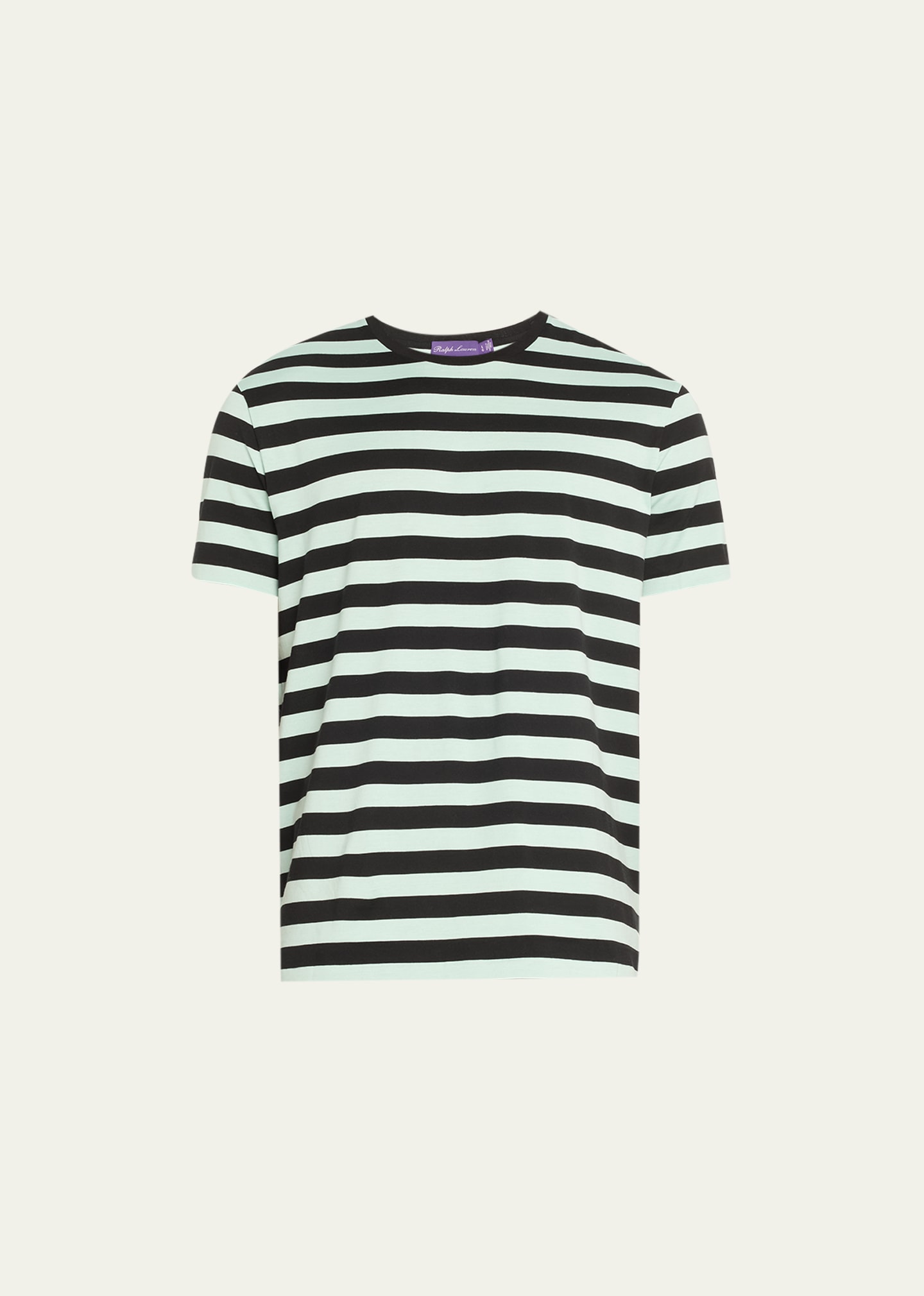 Ralph lauren black and cheap white striped t shirt