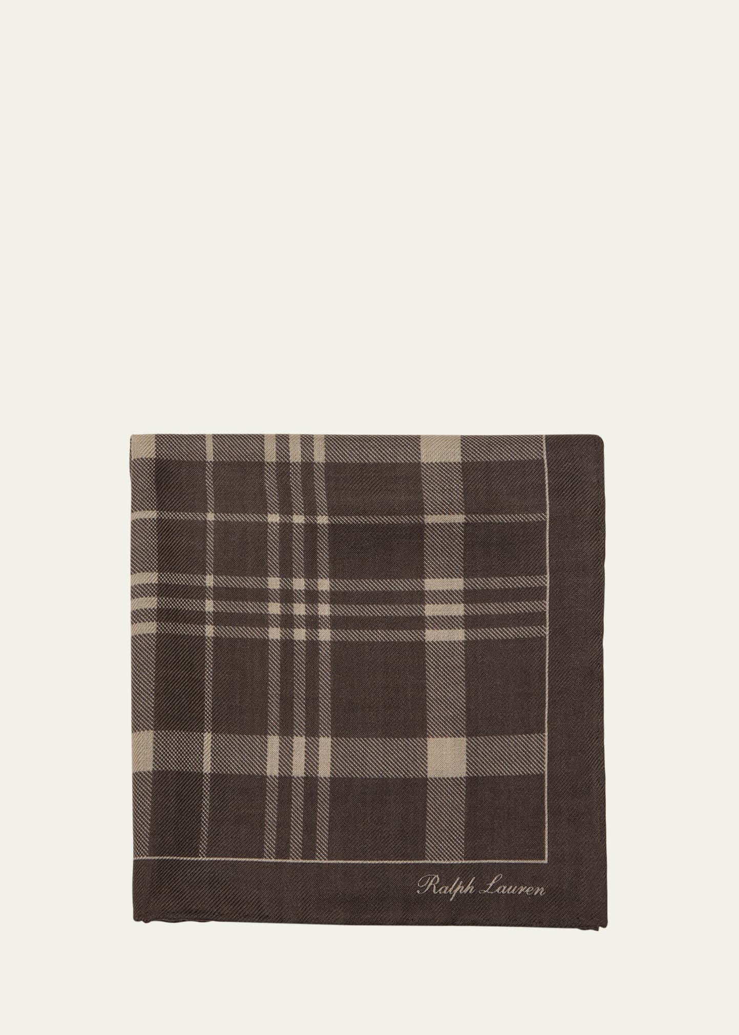 Ralph Lauren Men s Tonal Tartan Pocket Square Bergdorf Goodman