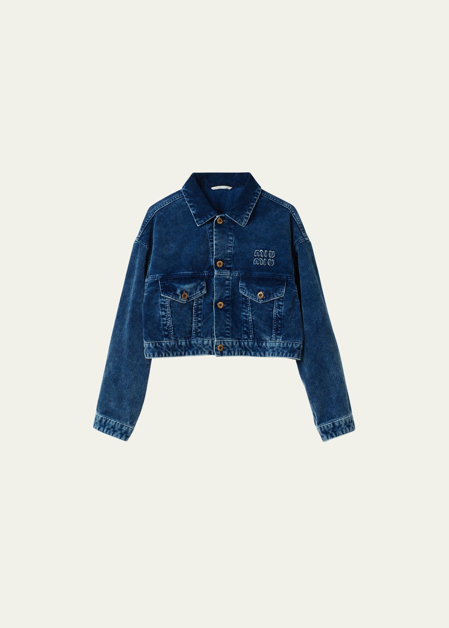 G*)様 希少Y2K】MIU MIU 袖ジップ ショート丈ジャケット アーカイブ Miu Miu Velvet Cropped Jacket - Bergdorf Goodman